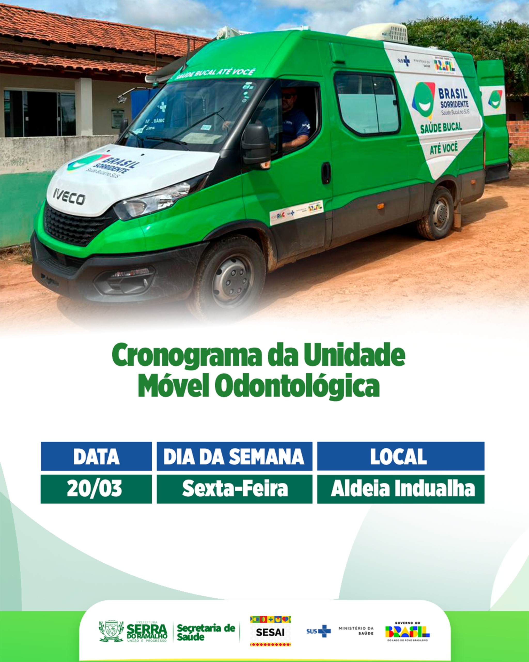 Unidade Móvel Odontológica Atende na Aldeia Indualha Nesta Sexta-feira (20)