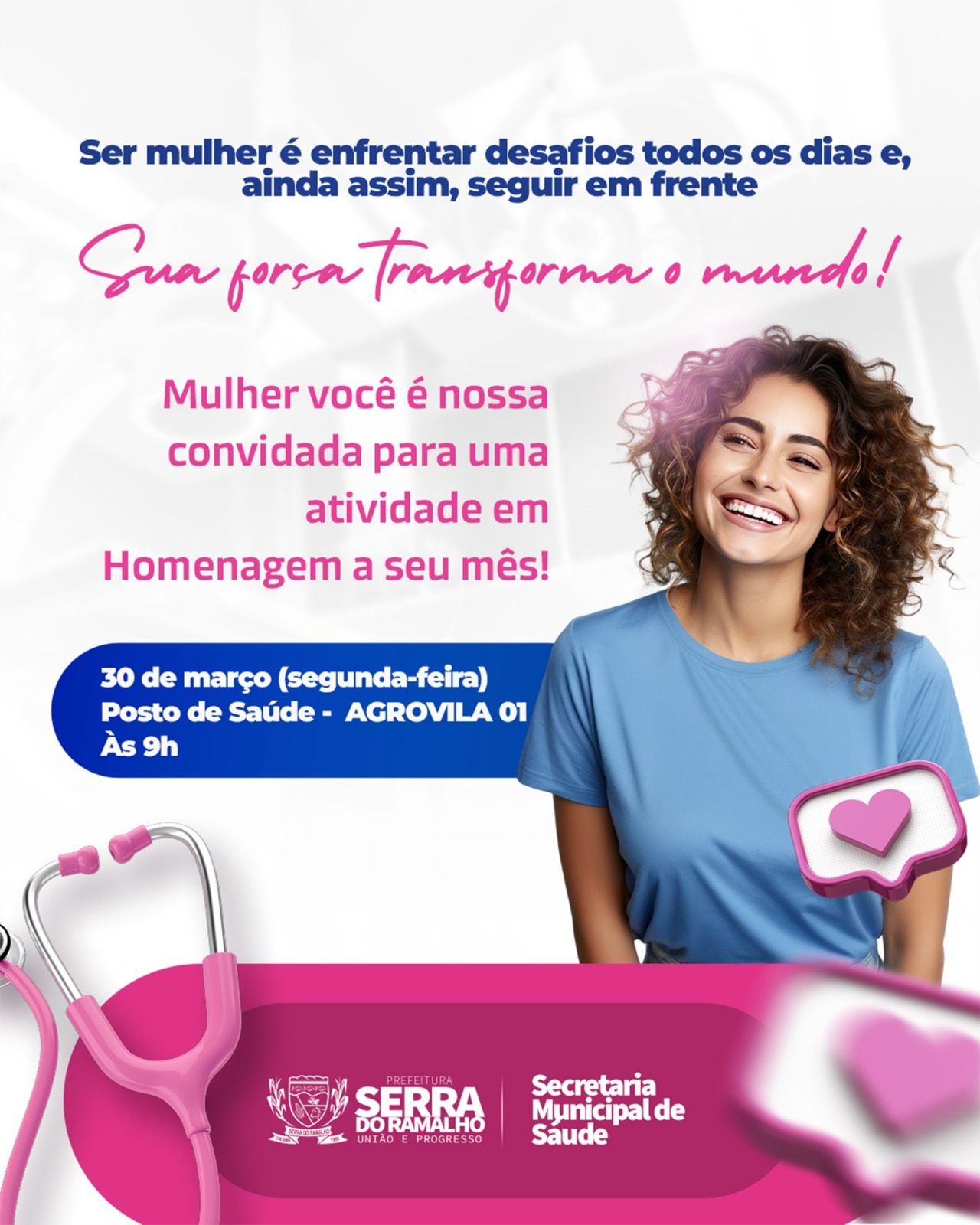 Ação Especial em Homenagem ao Mês da Mulher Será Realizada na Agrovila 01