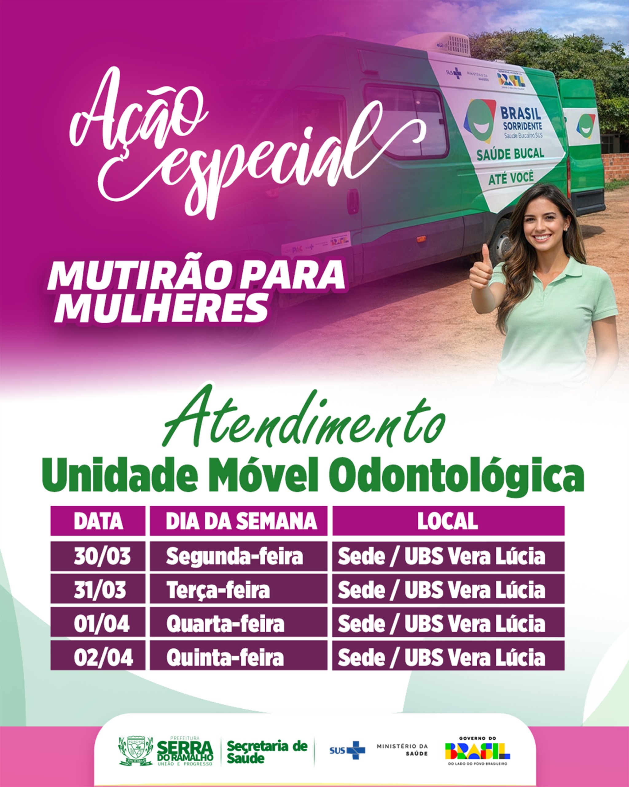 Mutirão de Atendimento Odontológico para Mulheres acontece na UBS Vera Lúcia