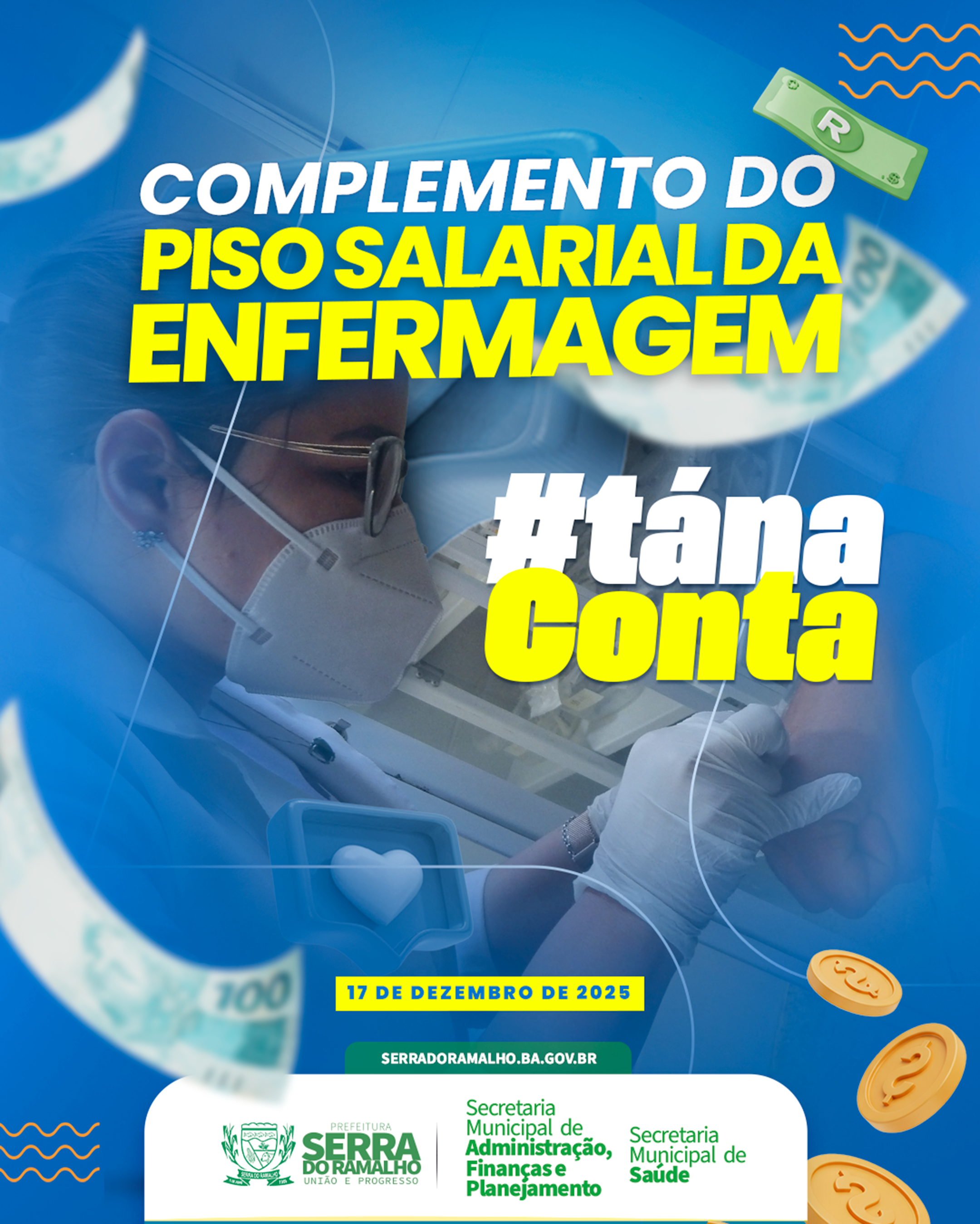 Pagamento do complemento do piso salarial da enfermagem 2025