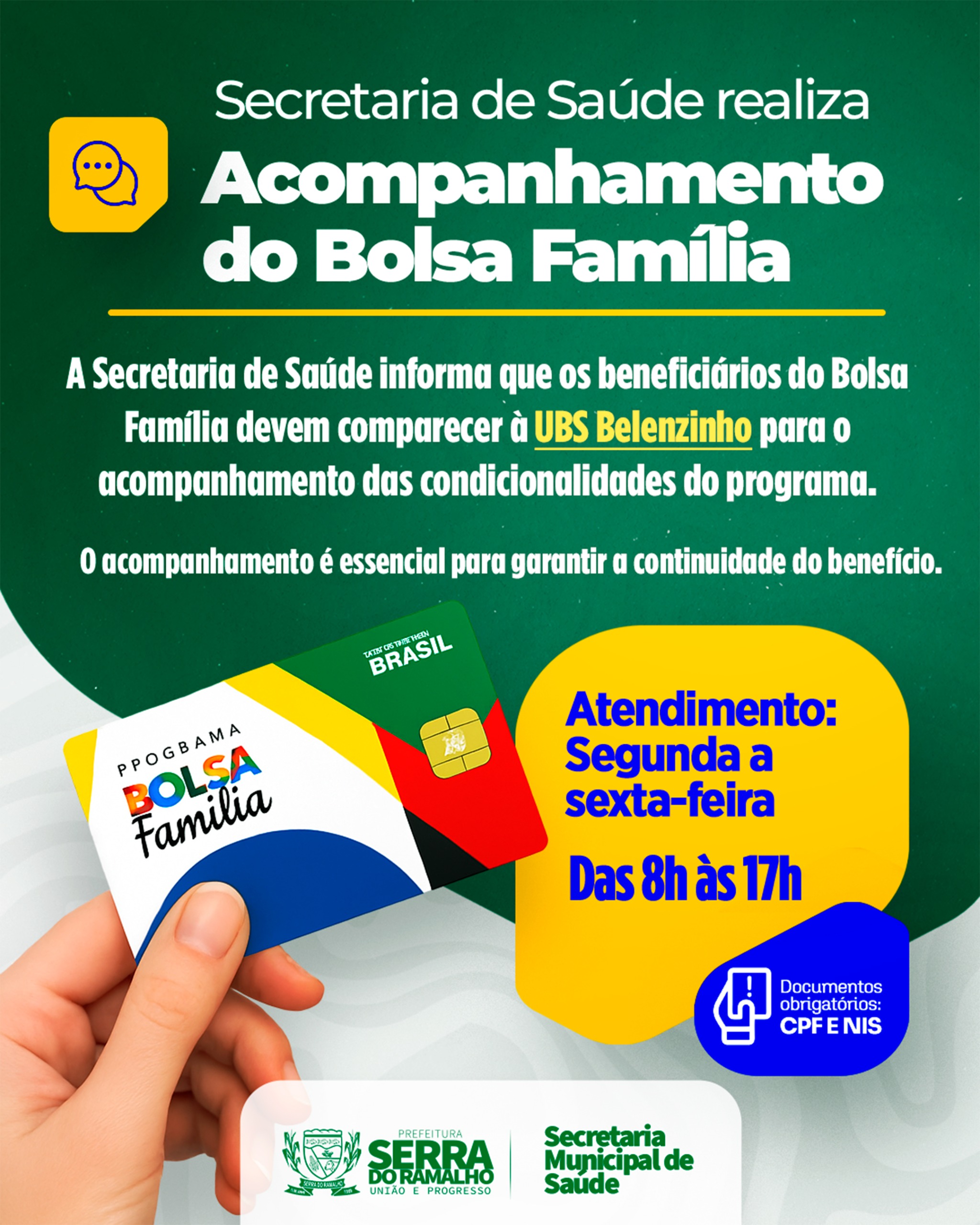 Secretaria de Saúde Realiza Acompanhamento do Bolsa Família na UBS Belenzinho