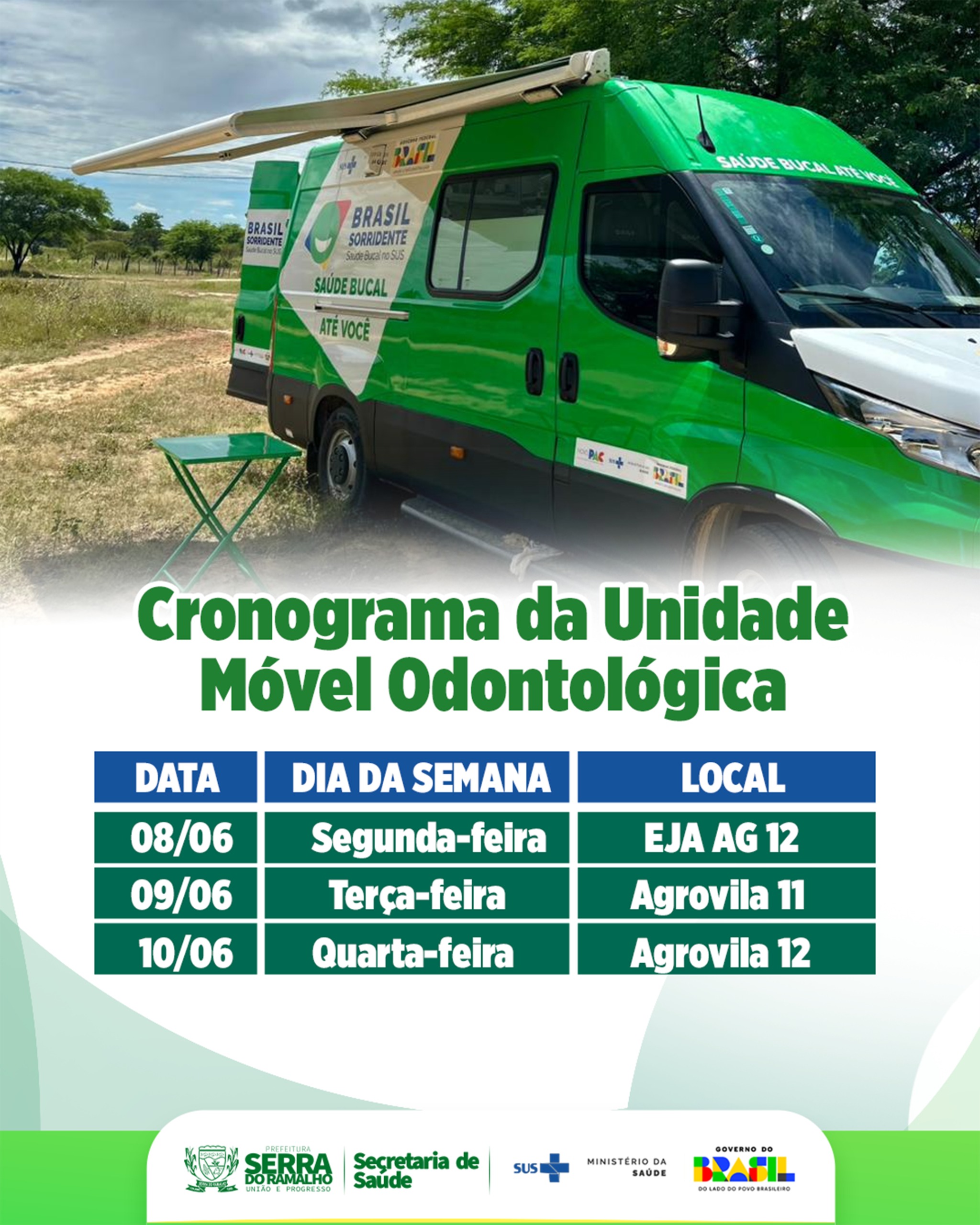 Unidade Móvel Odontológica: confira o cronograma da semana!