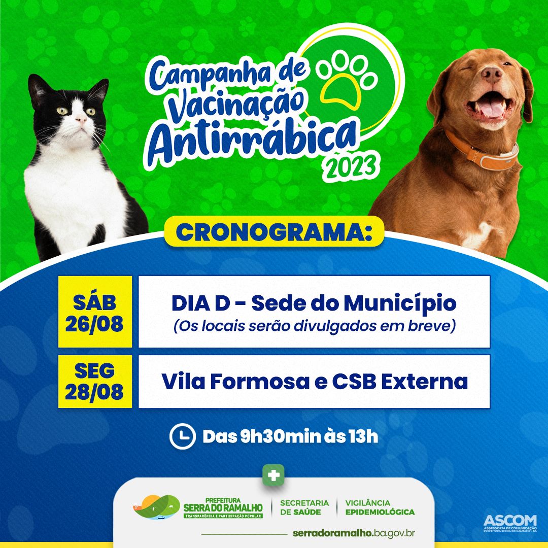 A Campanha de Vacinação Antirrábica já está a todo vapor aqui em Serra do Ramalho!
