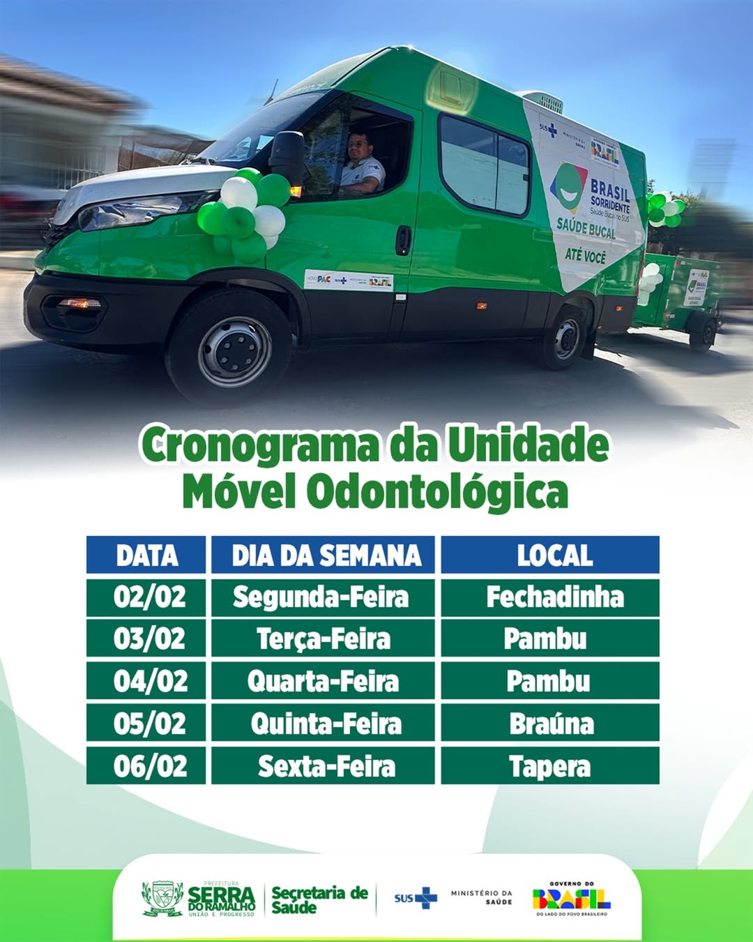 Unidade Móvel Odontológica atende comunidades rurais de Serra do Ramalho de 2 a 6 de fevereiro