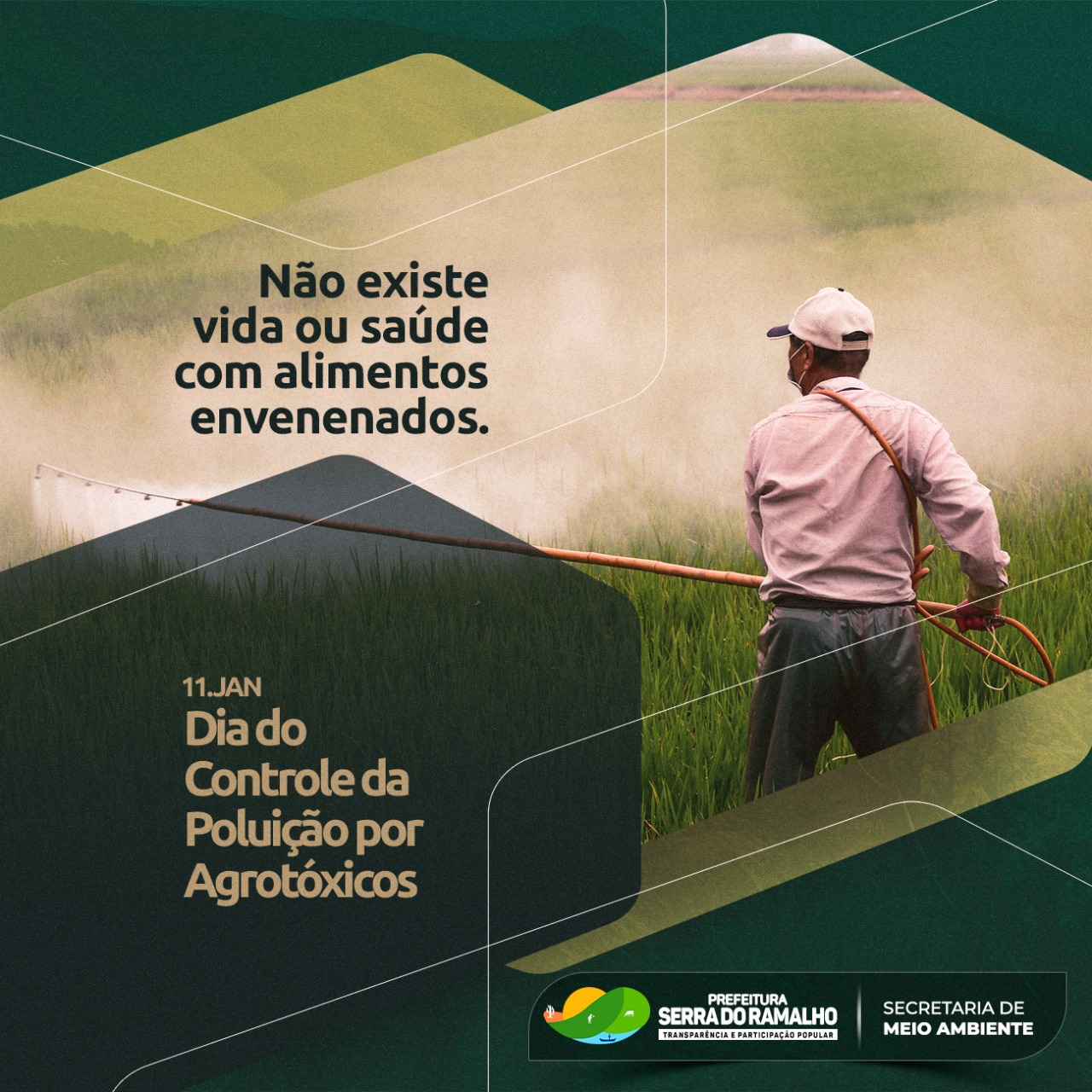 Hoje (11/01) é o dia do controle da poluição por agrotóxicos.