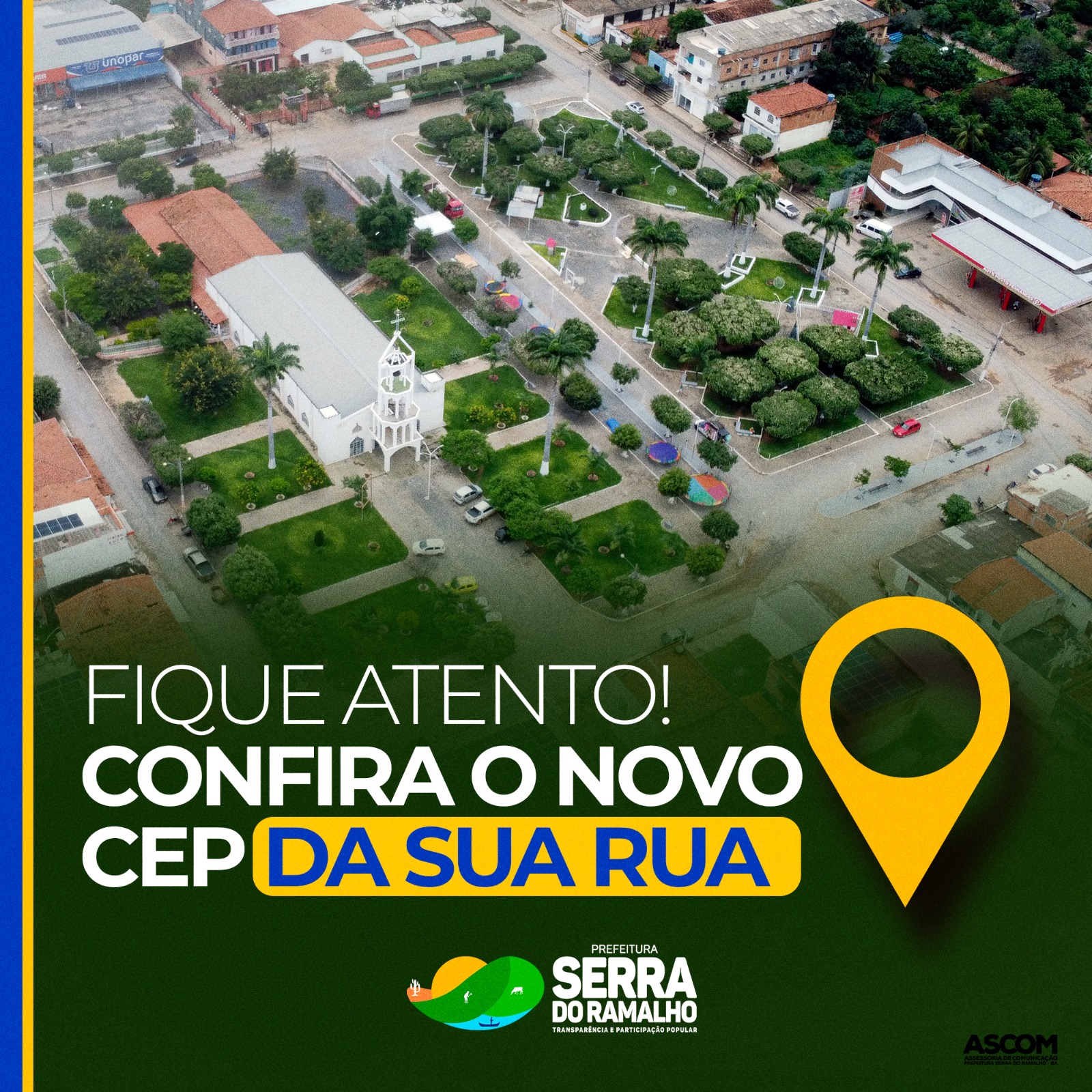 Serra do Ramalho está passando por uma mudança de CEP dos logradouros do município.