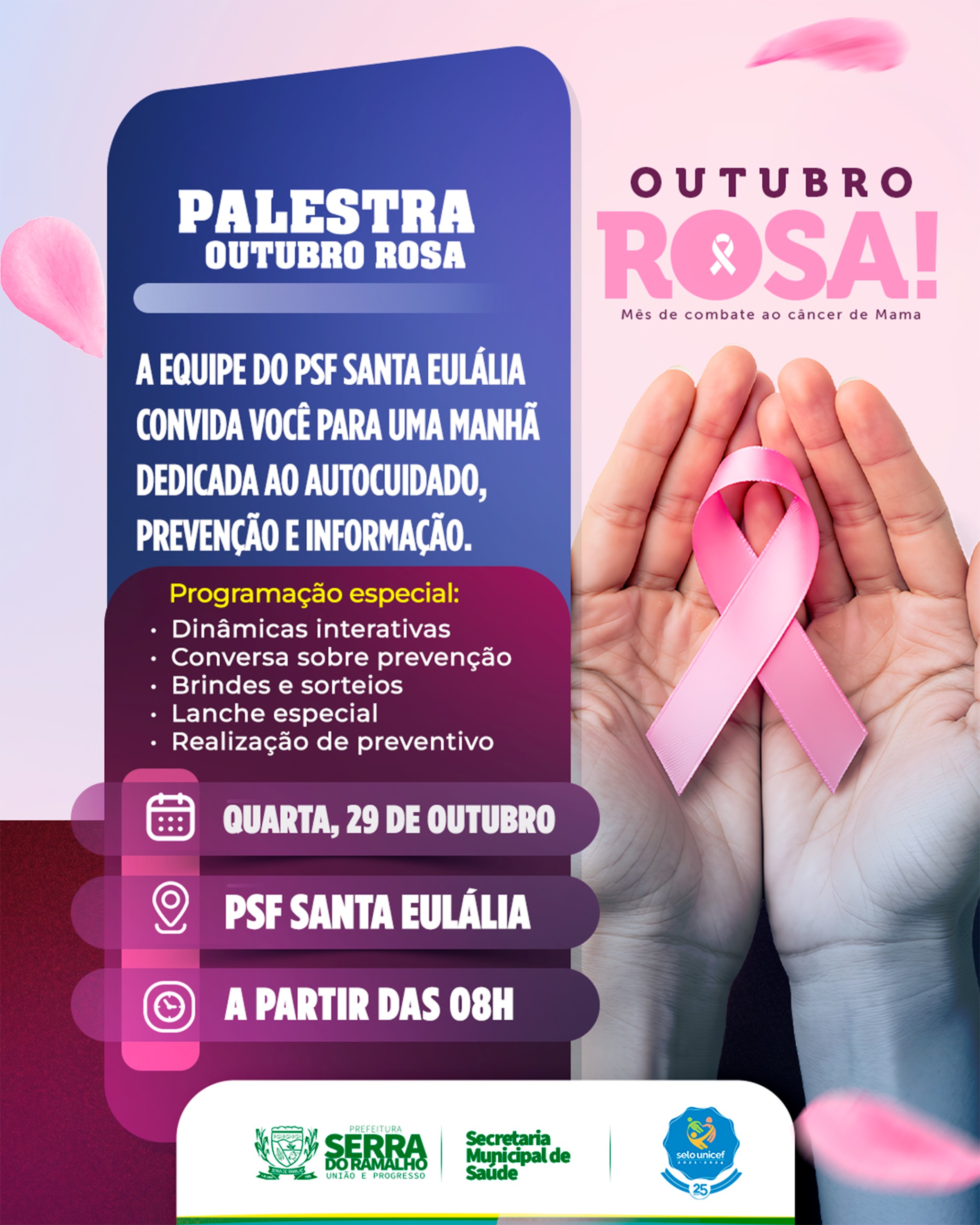PSF Santa Eulália Promove Manhã Especial do Outubro Rosa
