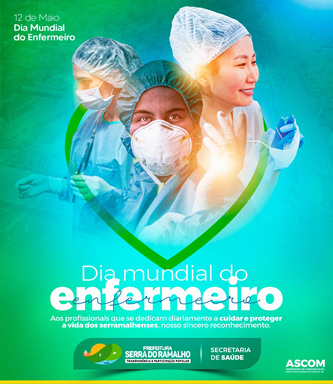 Hoje, dia 12 de maio, é o dia do (a) enfermeiro (a)!!!