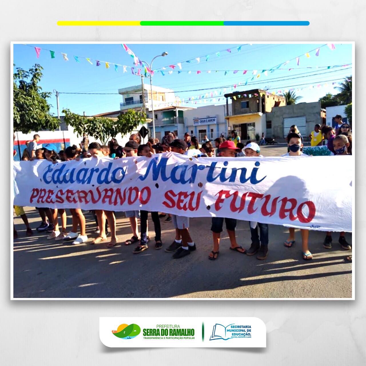 Passeata da Escola Dr. Eduardo Martini em comemoração ao dia do Meio Ambiente.