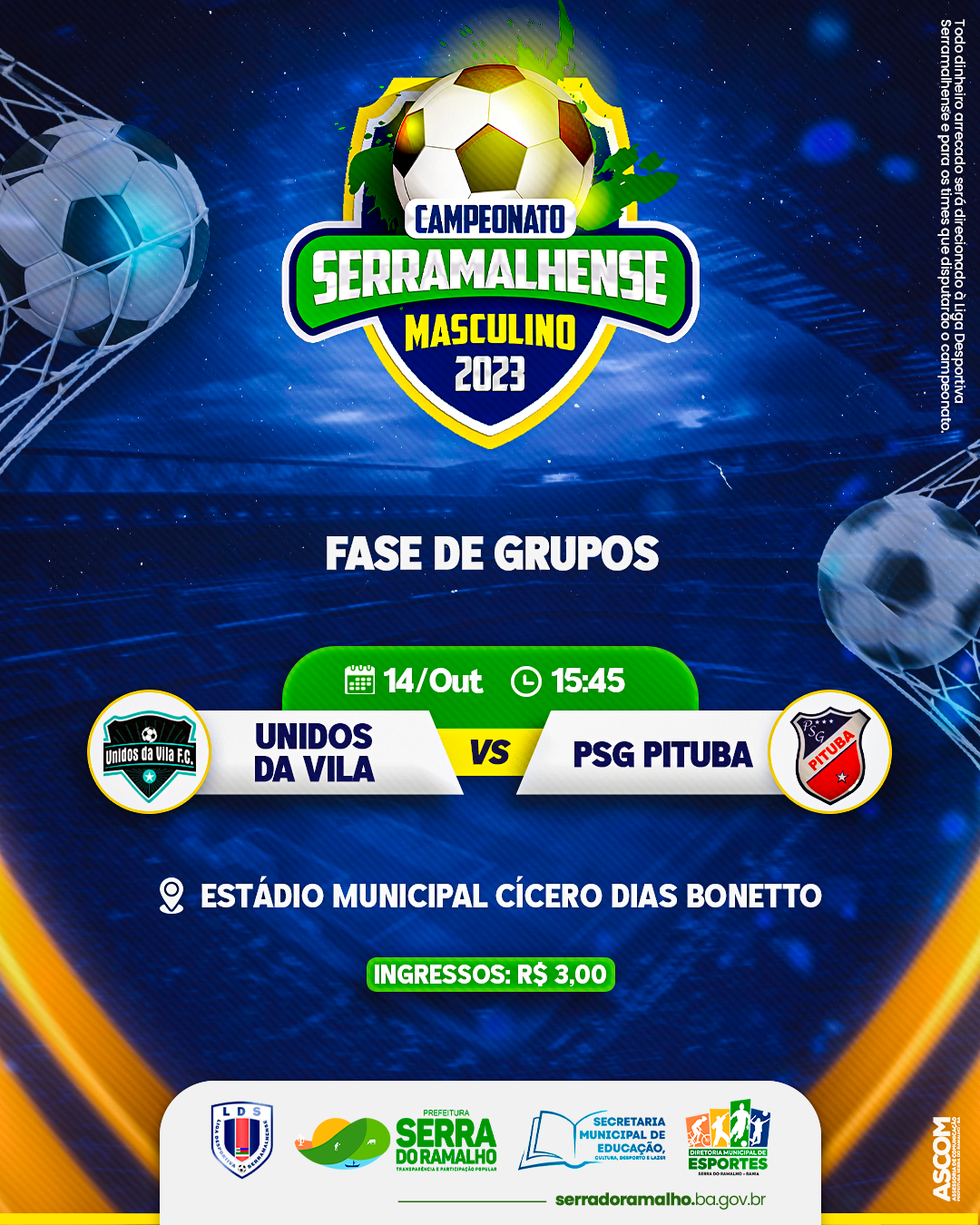 Campeonato Serramalhense - Unidos da Vila, PSG Pituba, Floresta 21, Unidos da 08, Astro Villa e Vila 10 se Enfrentam Neste Fim de Semana