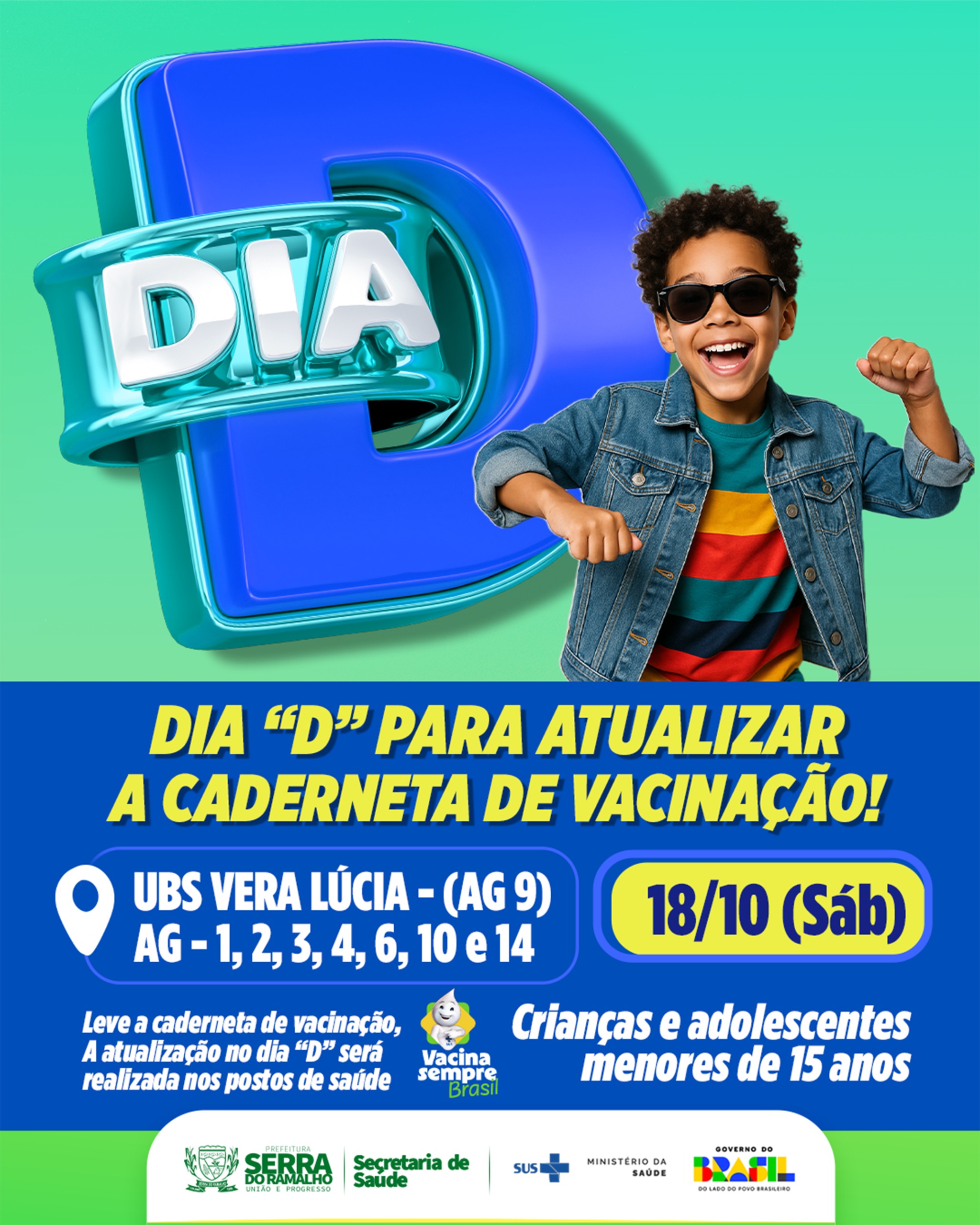 Dia D de vacinação será neste sábado, 18 de outubro, em Serra do Ramalho