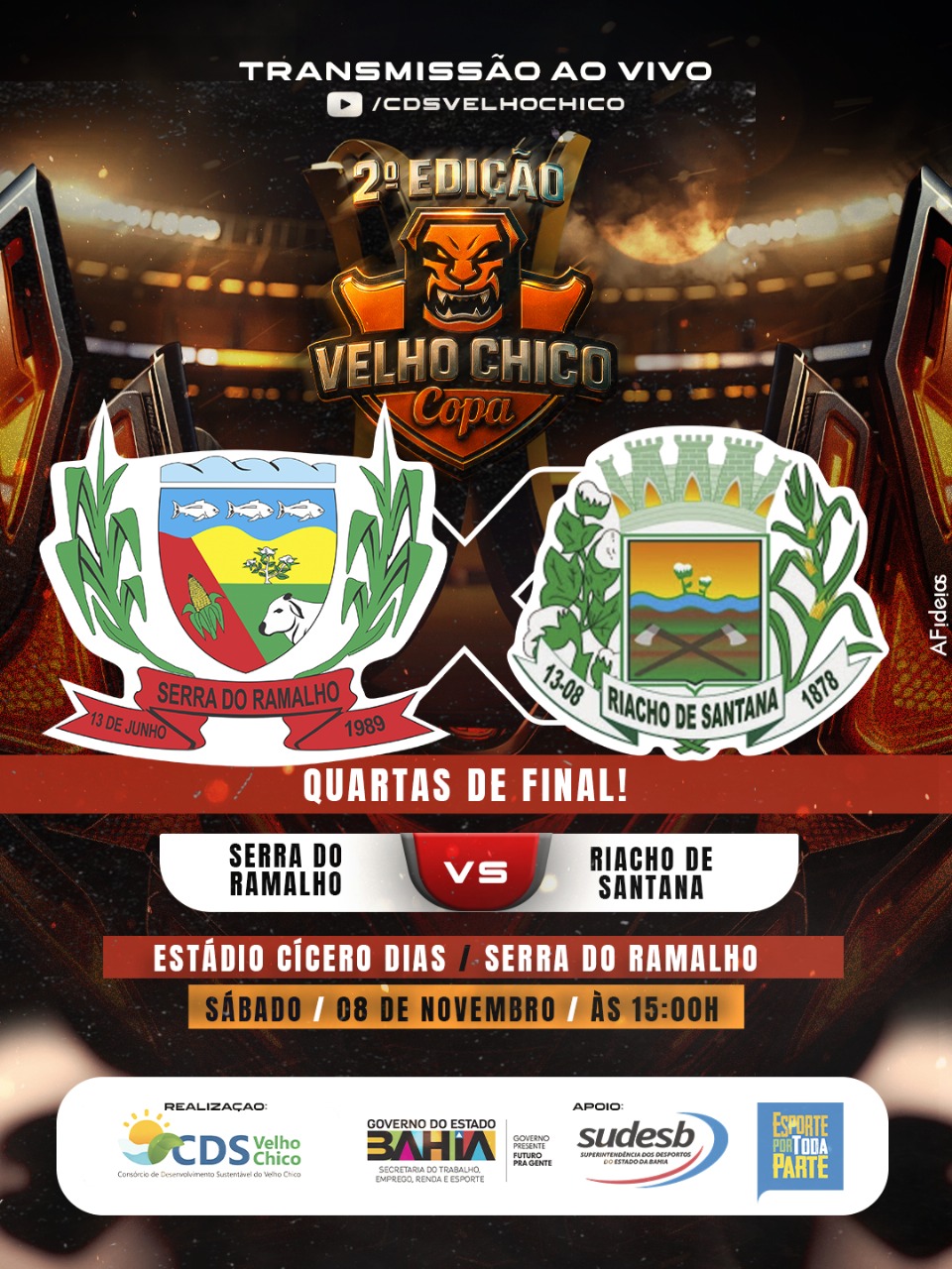 Serra do Ramalho disputa as quartas de final da Copa Velho Chico neste sábado (8)
