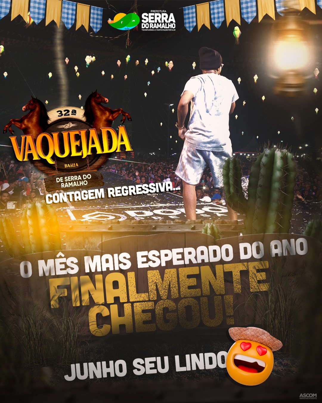 Junho chegou e a contagem regressiva para a Vaquejada já começou!