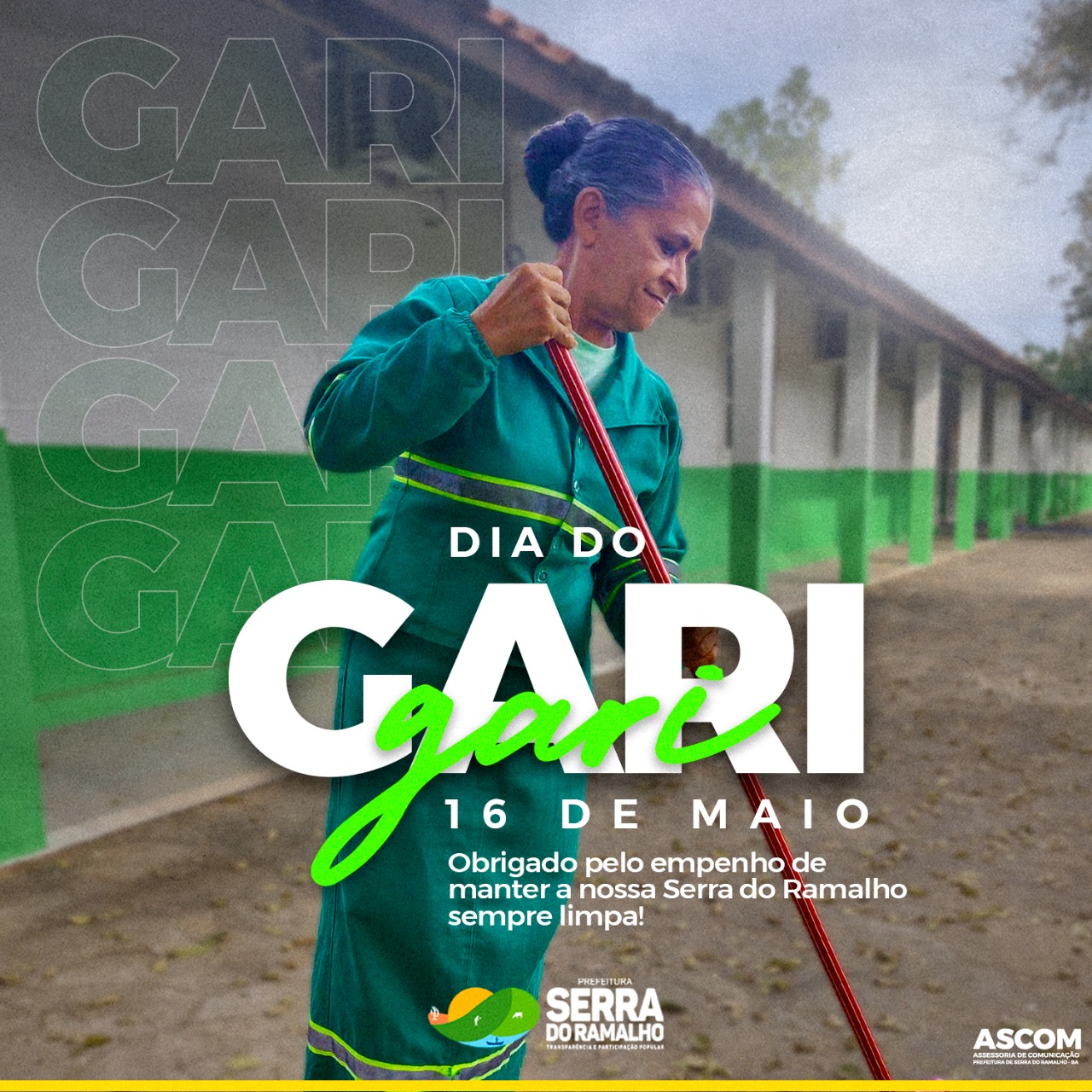 Hoje, dia do gari, prestamos a nossa homenagem a todos esses guerreiros e guerreiras que se dedicam em manter a nossa cidade sempre cuidada.