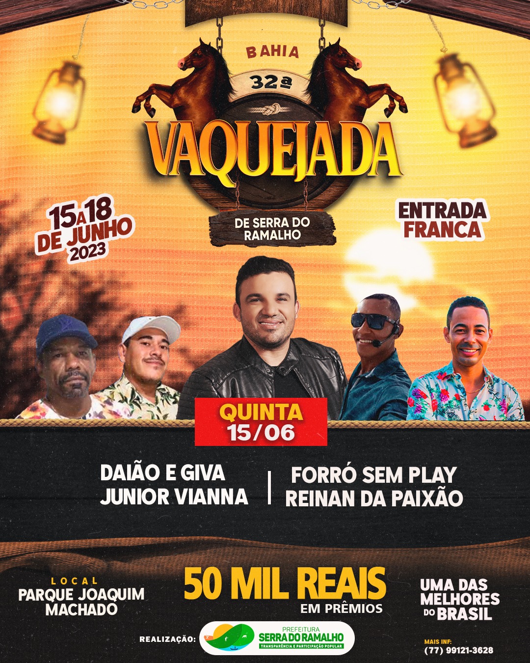 Dia 15 nós temos um encontro marcado na abertura da melhor Vaquejada do oeste da Bahia!