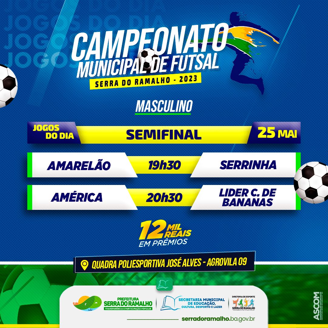 O Campeonato Municipal de Futsal chegou na fase da semi final!!!