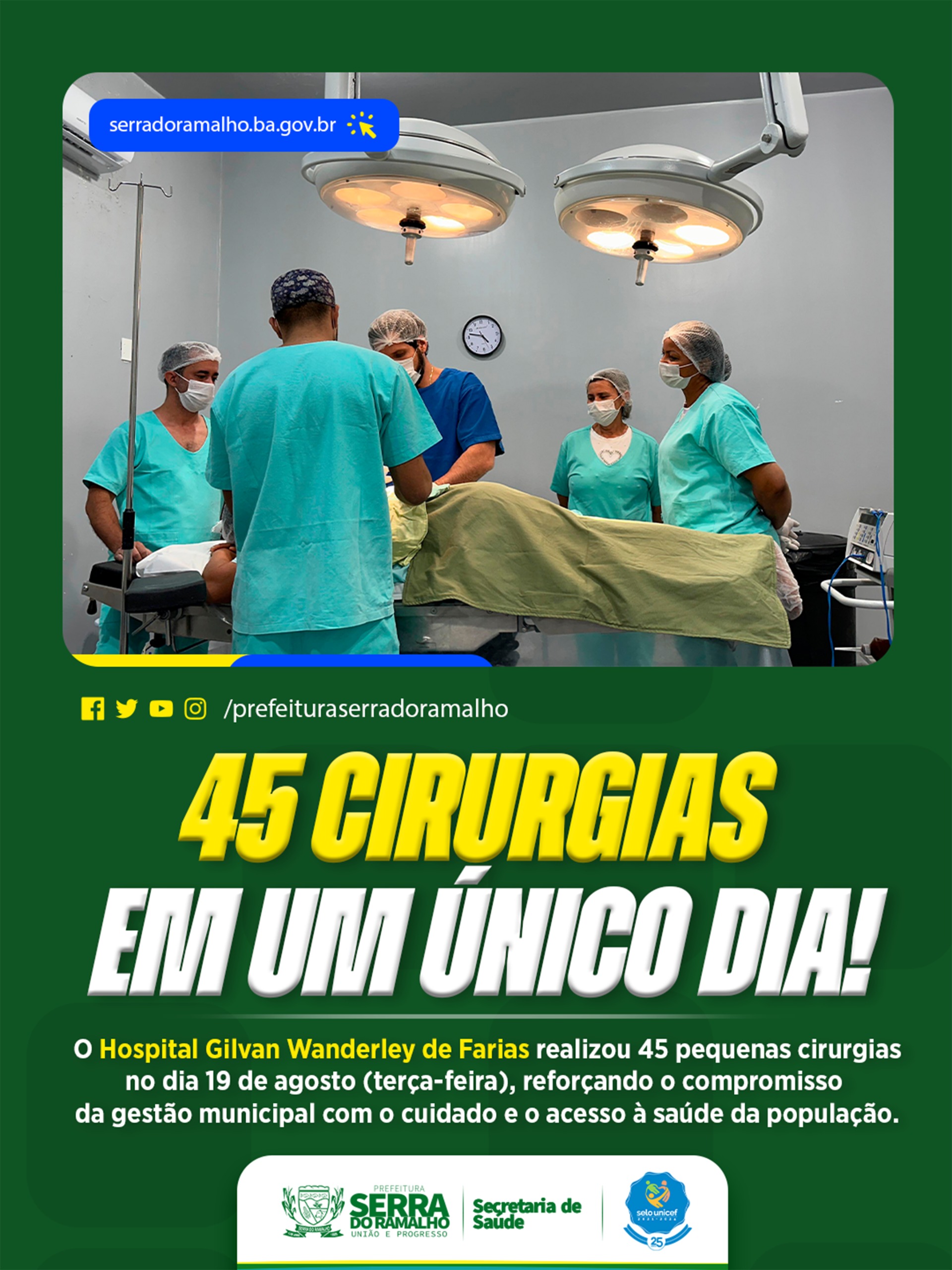 Reduzindo Filas: 45 Cirurgias em um Único Dia