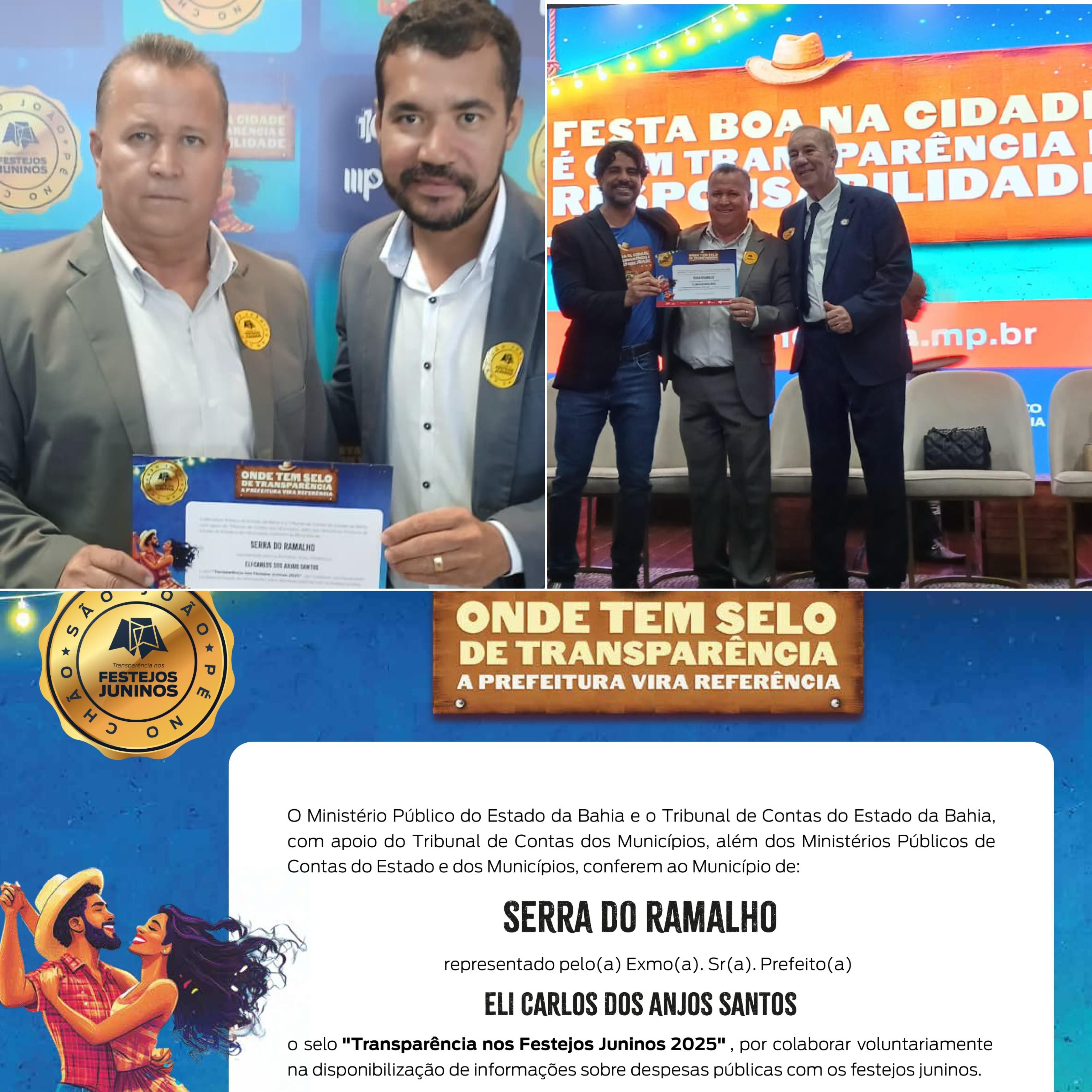 Serra do Ramalho Recebe Selo de Transparência do MPBA pelos Festejos Juninos 2025