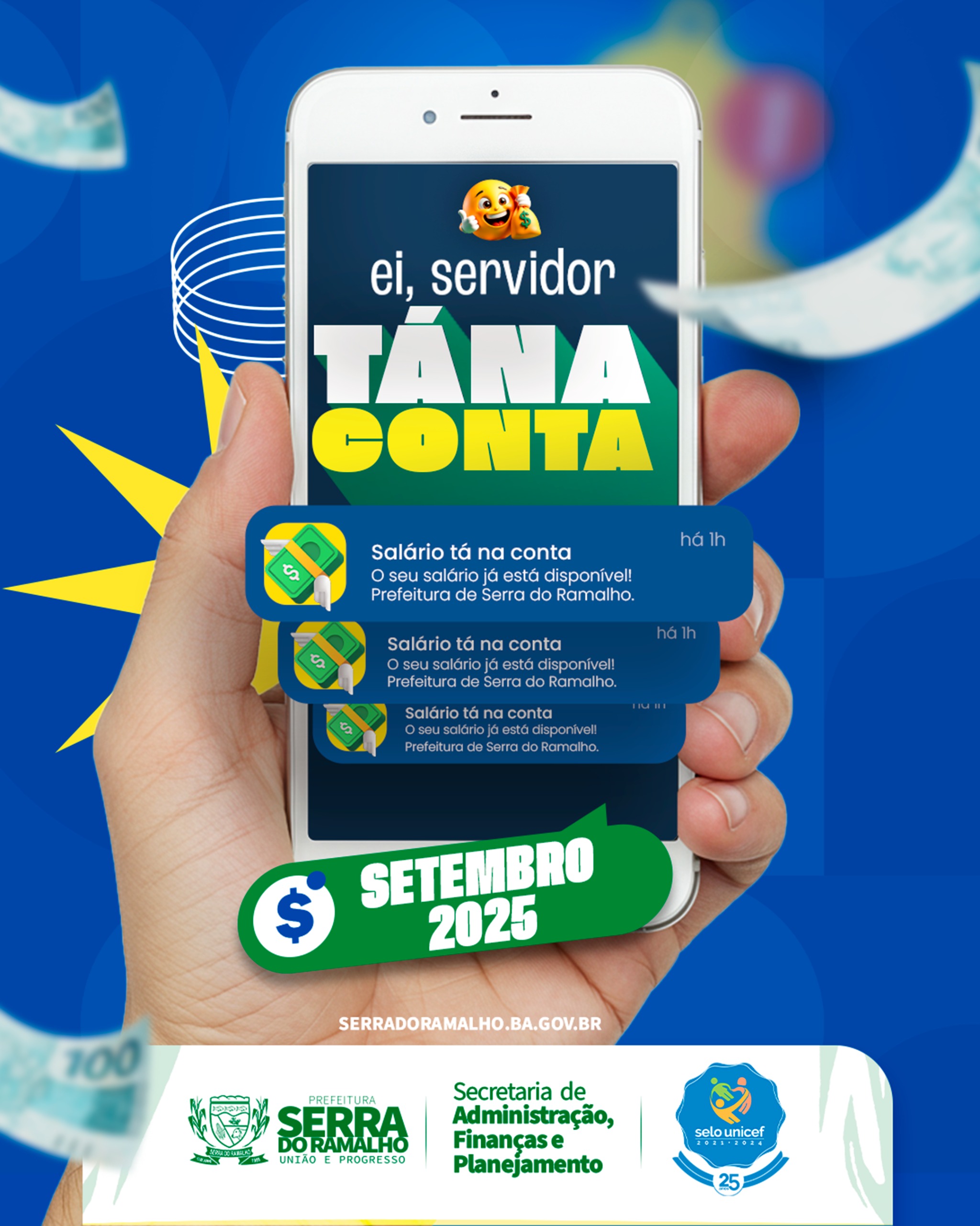 Salário de Setembro já Está Disponível Para os Servidores Municipais