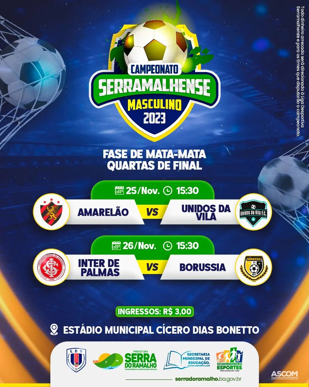 Campeonato Serramalhense: Fase de Mata-mata!