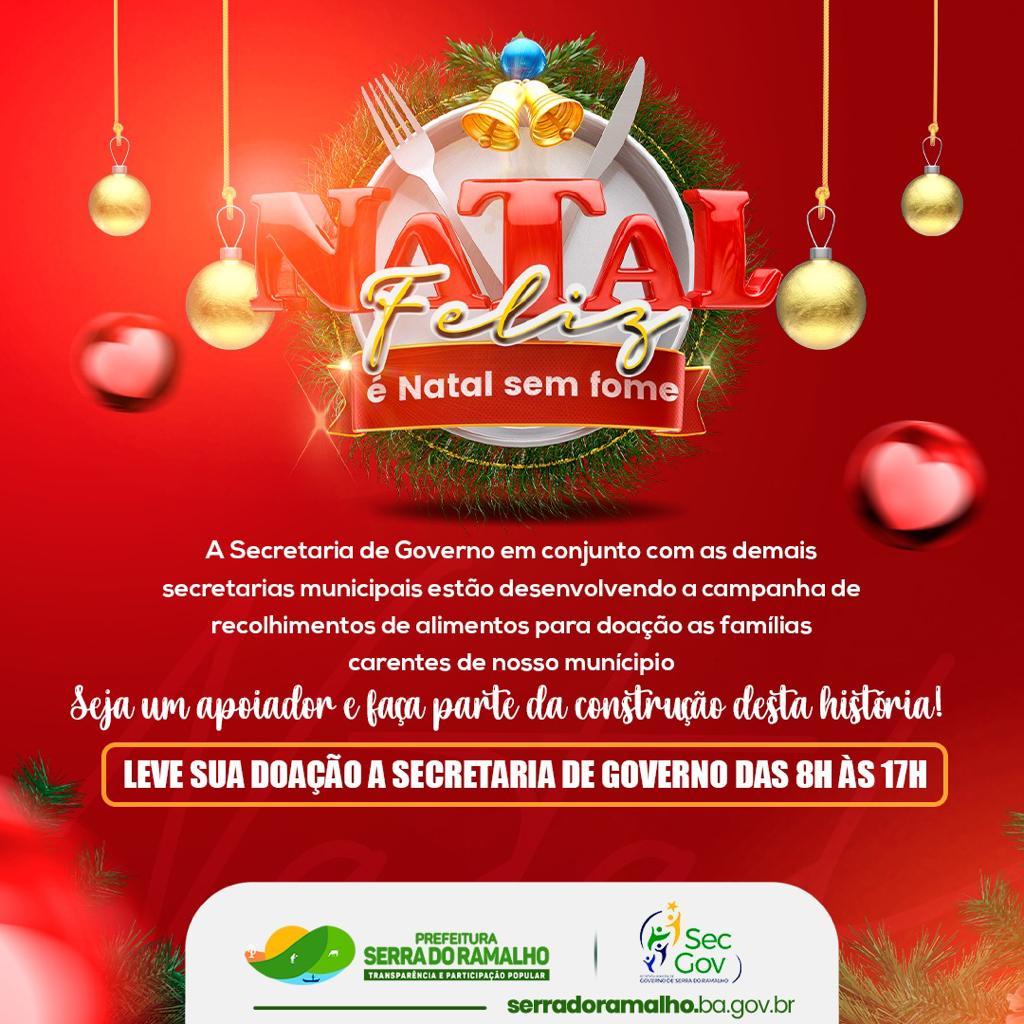 A Secretaria de Governo, em conjunto com as demais Secretarias Municipais, está desenvolvendo a campanha de recolhimento de alimentos para doação às famílias carentes de nosso município.