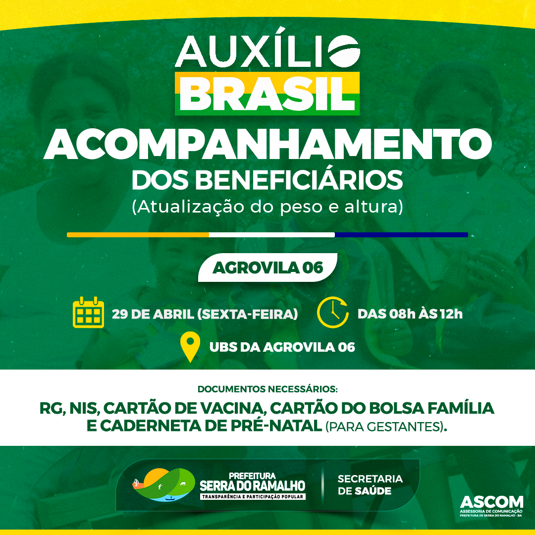 Acompanhamento dos beneficiários do Auxílio Brasil da Agrovila 06