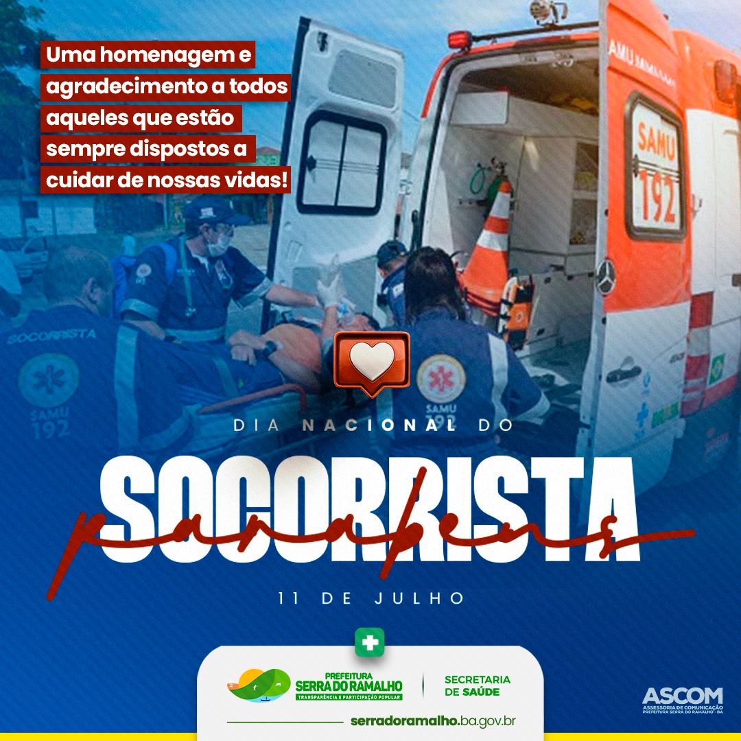 Hoje é dia do socorrista!