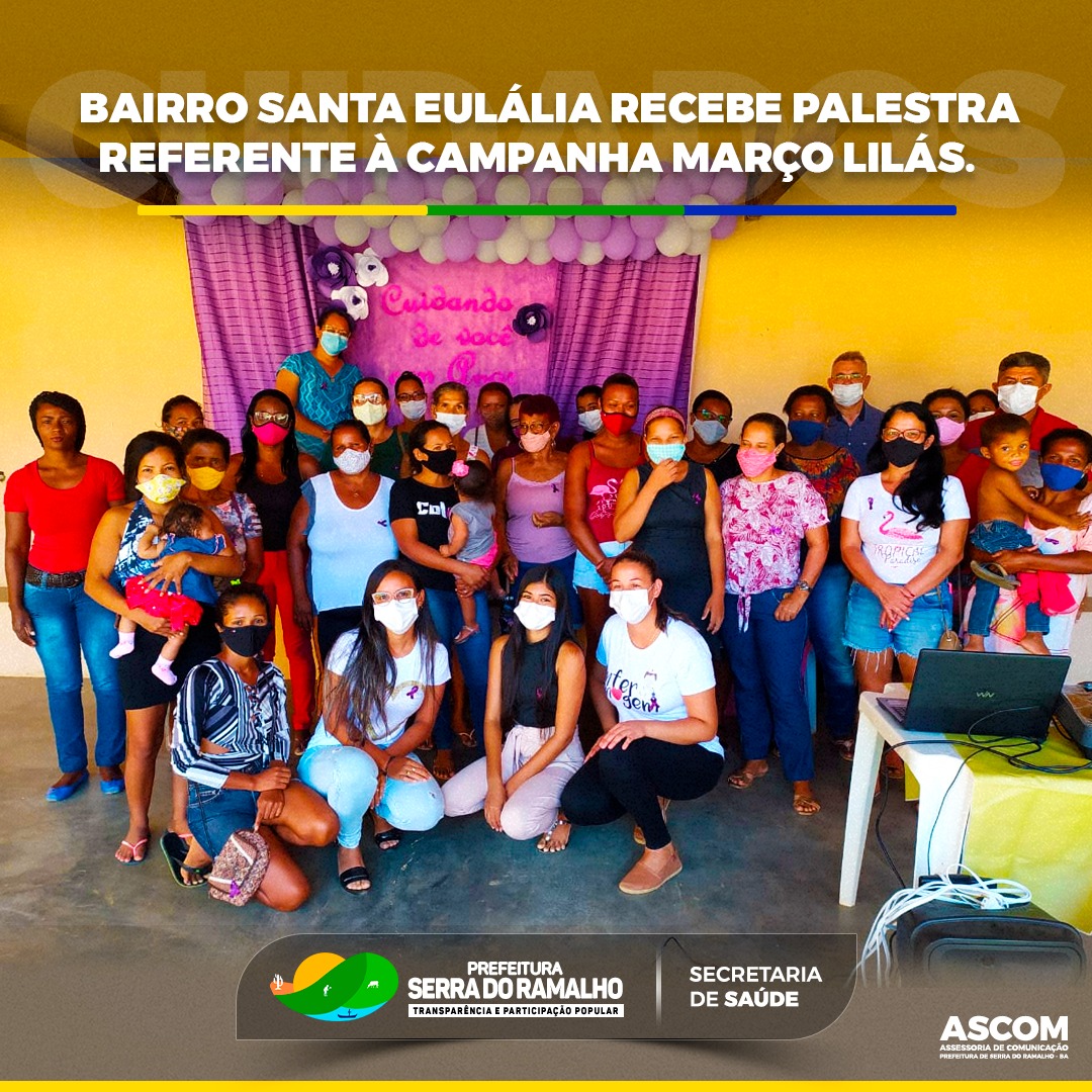 Bairro Santa Eulália recebe palestra referente à campanha Março Lilás.