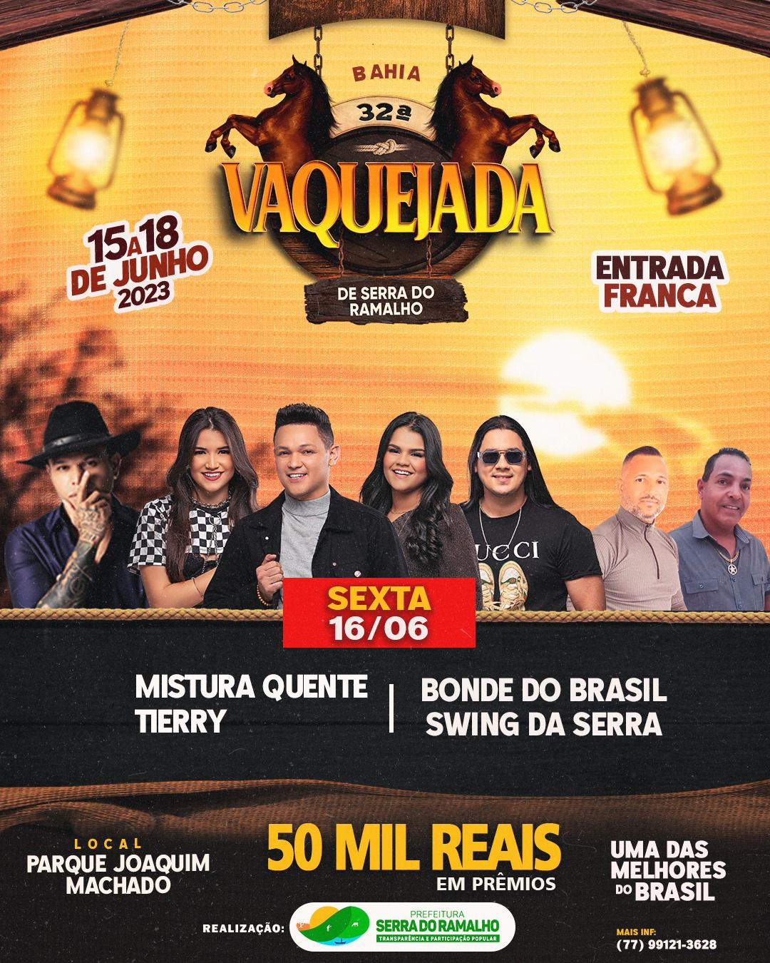 Dia 16 nós temos um encontro marcado na melhor Vaquejada do oeste da Bahia!