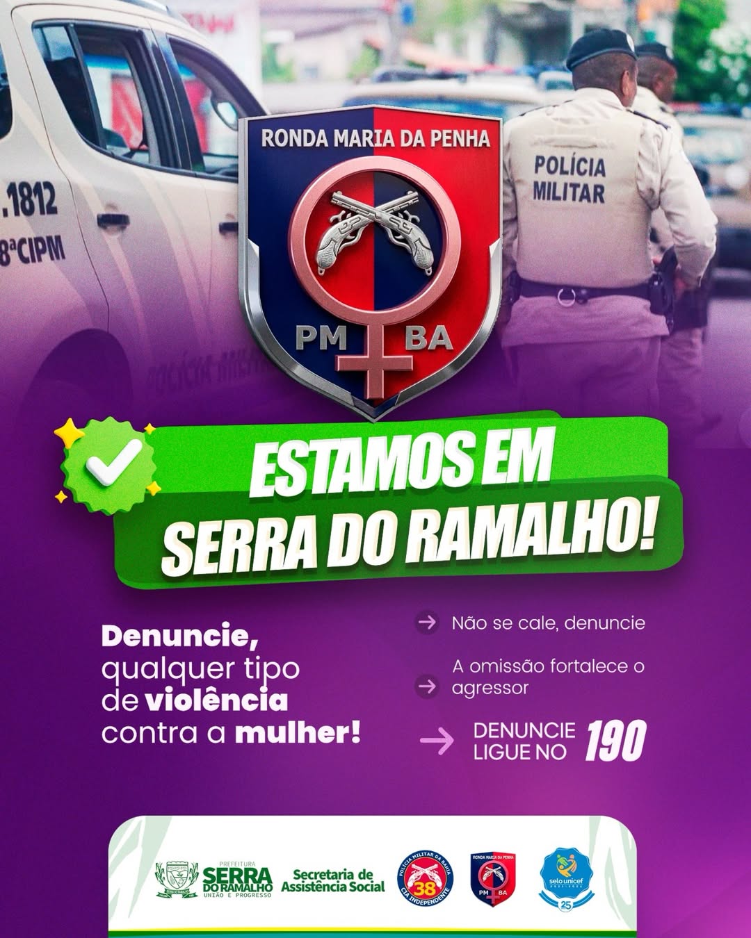 Ronda Maria da Penha inicia Atuação em Serra do Ramalho para Fortalecer Combate à Violência Contra a Mulher