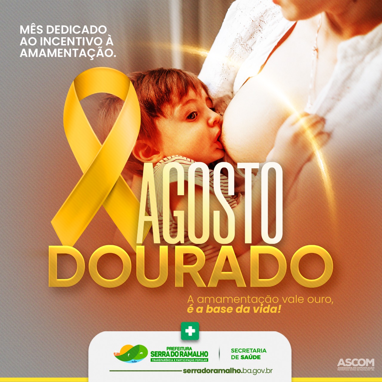 O mês de agosto é dedicado ao incentivo à amamentação!