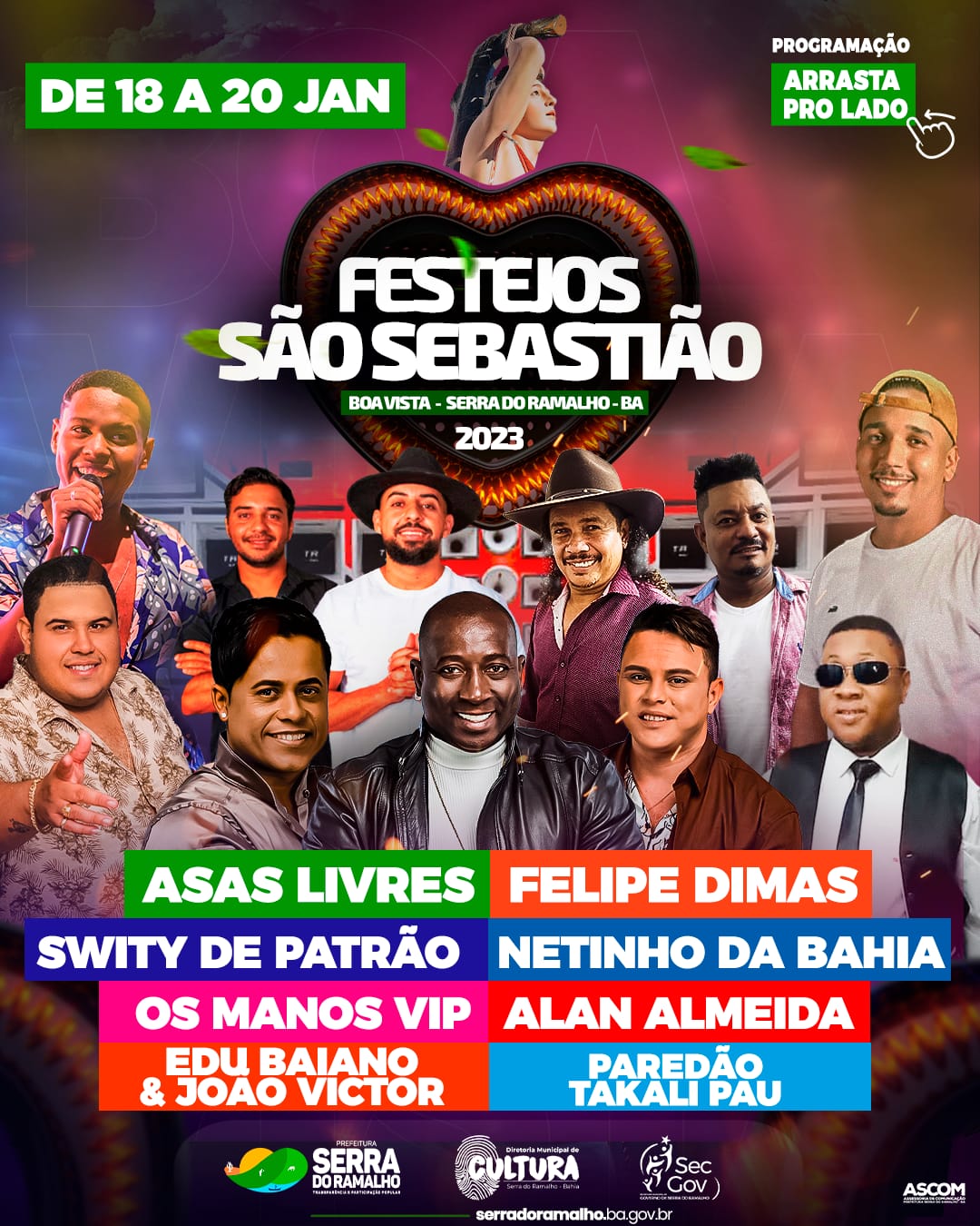 Se liga nessa programação pra lá de especial que vai rolar na Comunidade de Boa Vista de 18 a 20 de janeiro.