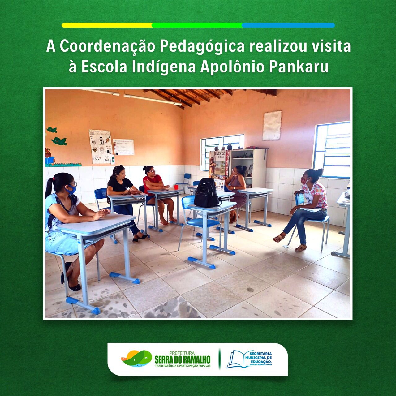 No dia 16 de março de 2022, quarta-feira, a Coordenação Pedagógica realizou visita à Escola Indígena Apolônio Pankaru para tratar de questões pedagogicos e sobre a organização da comemoração anual que a comunidade faz no dia 19 de abril.