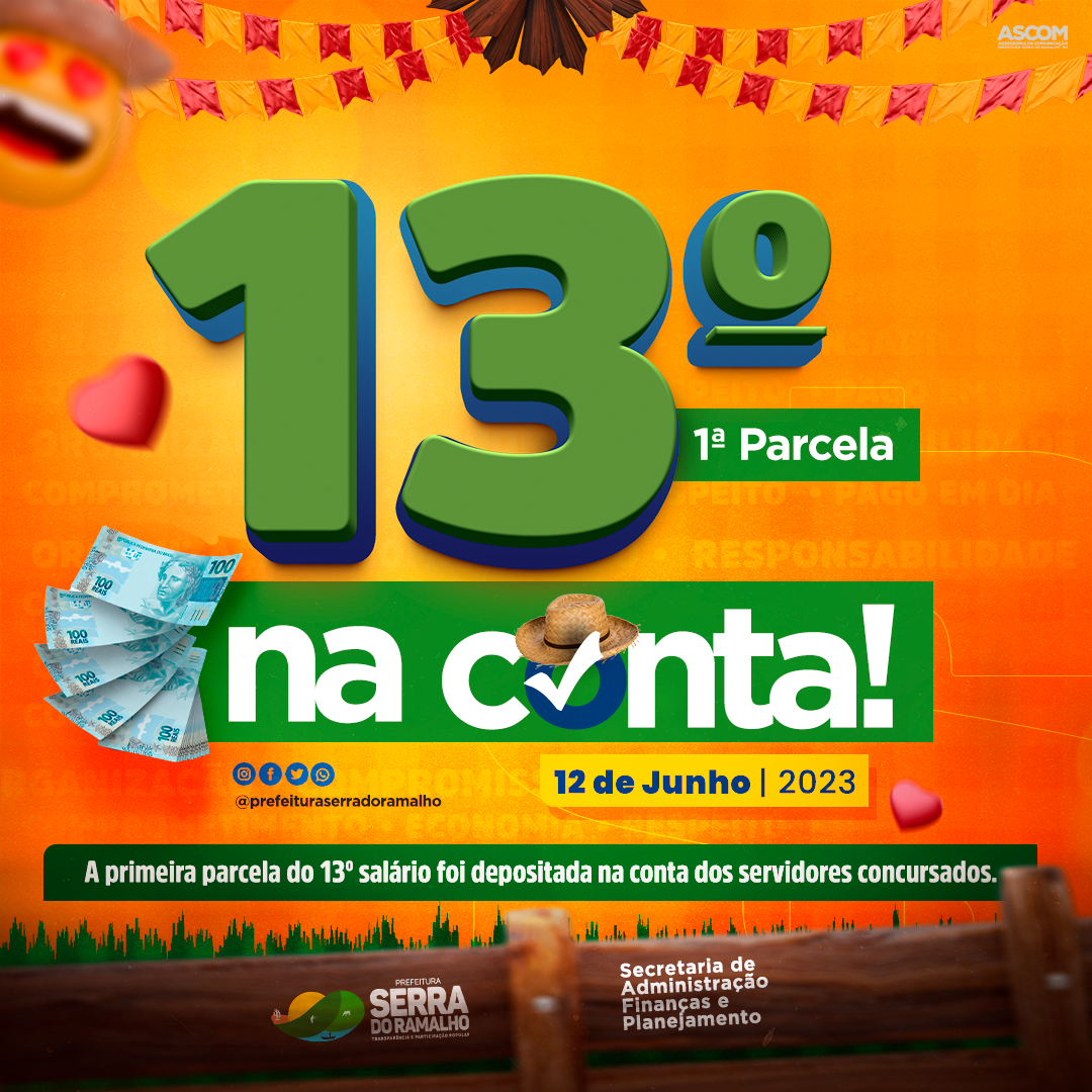 13° dos servidores concursados na conta!