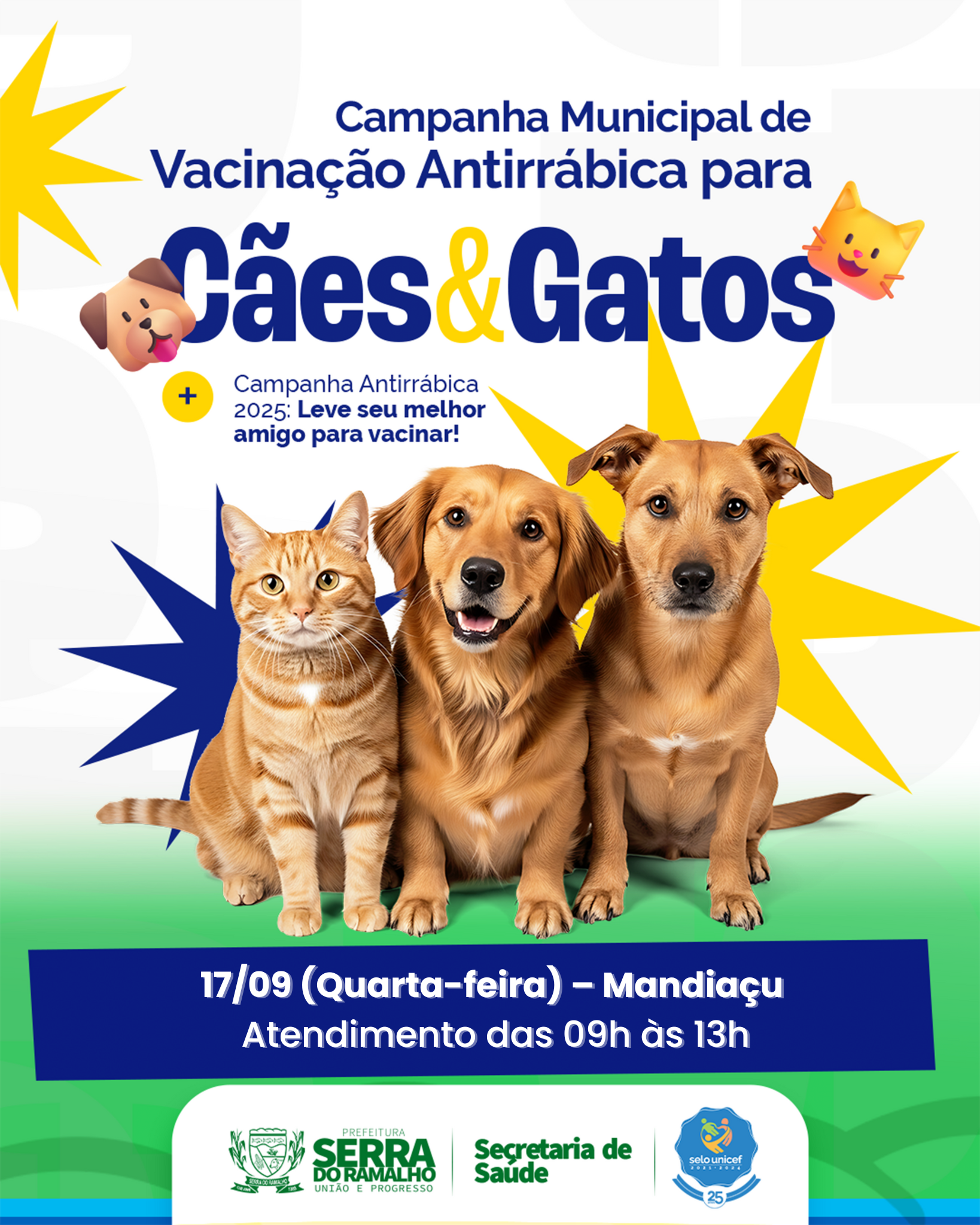 Vacinação Antirrábica Gratuita: Mandiaçu