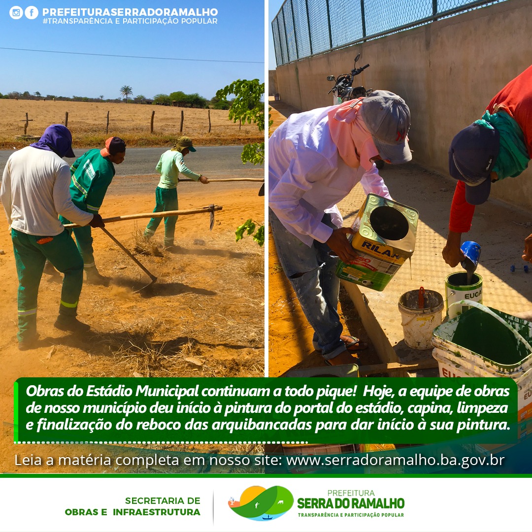 Obras do Estádio Municipal continuam a todo pique!
