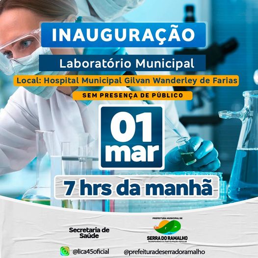 Inauguração do Primeiro laboratório Municipal