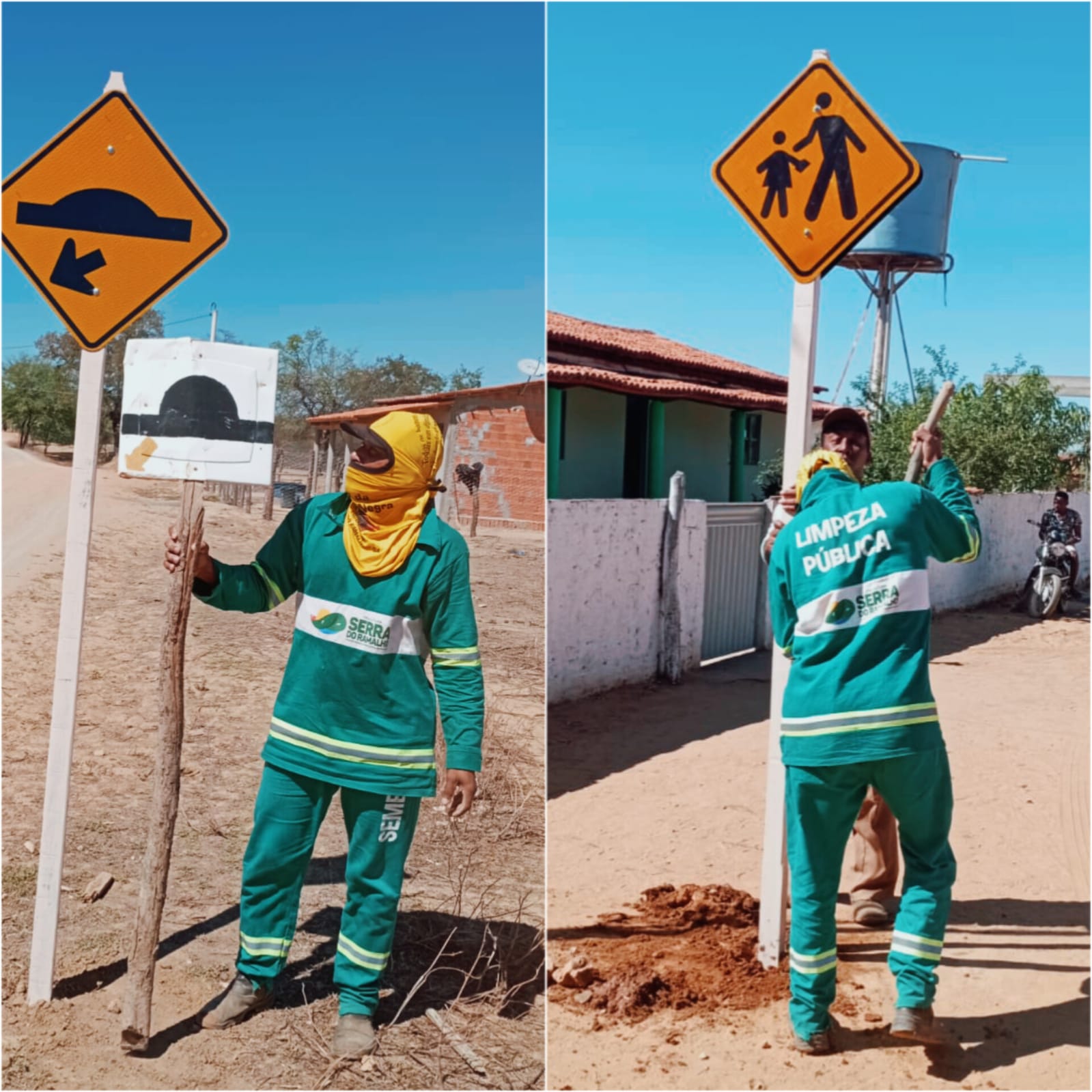 Sinalização vertical de trânsito na Comunidade de Água Fria!