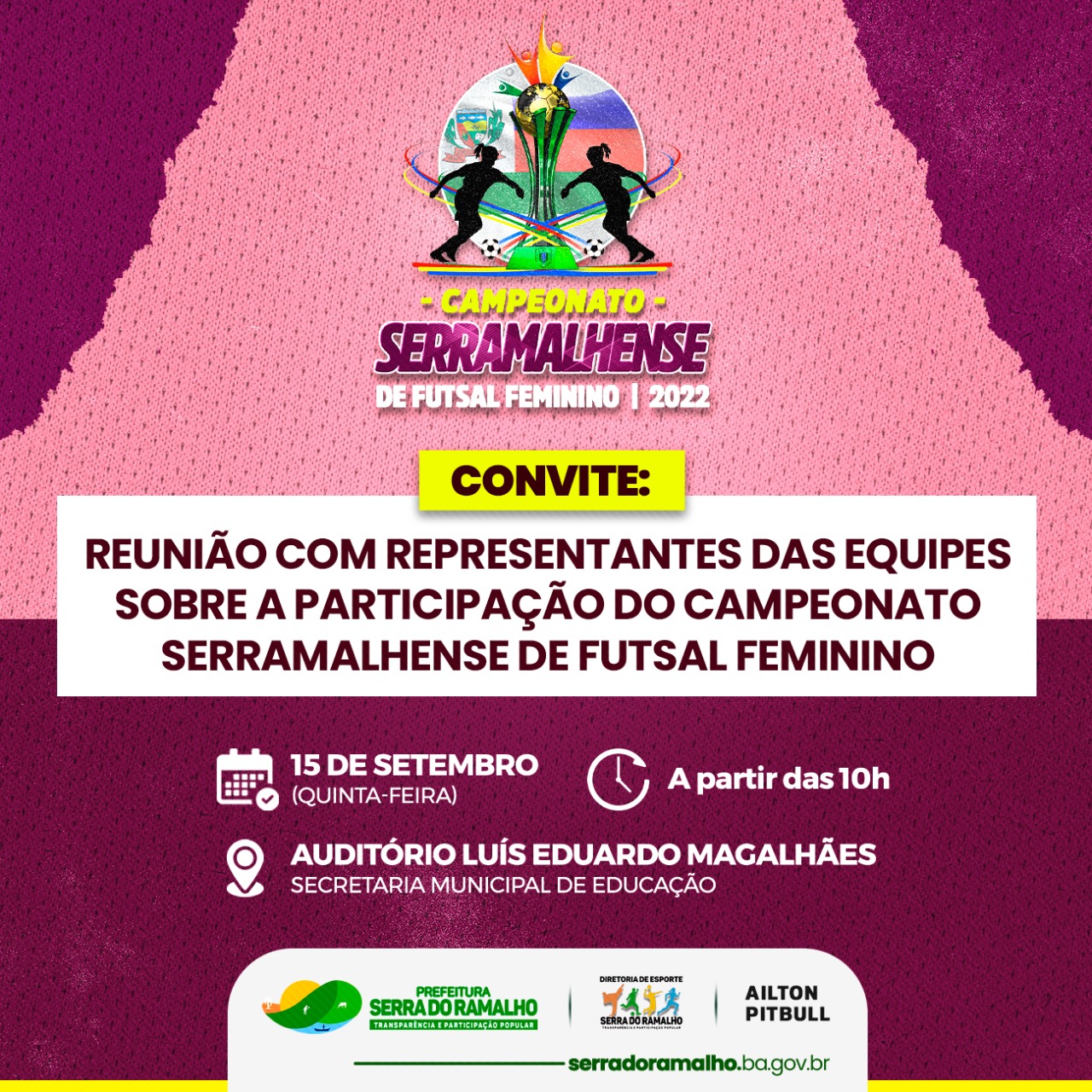 Atenção atletas de futsal de Serra do Ramalho!