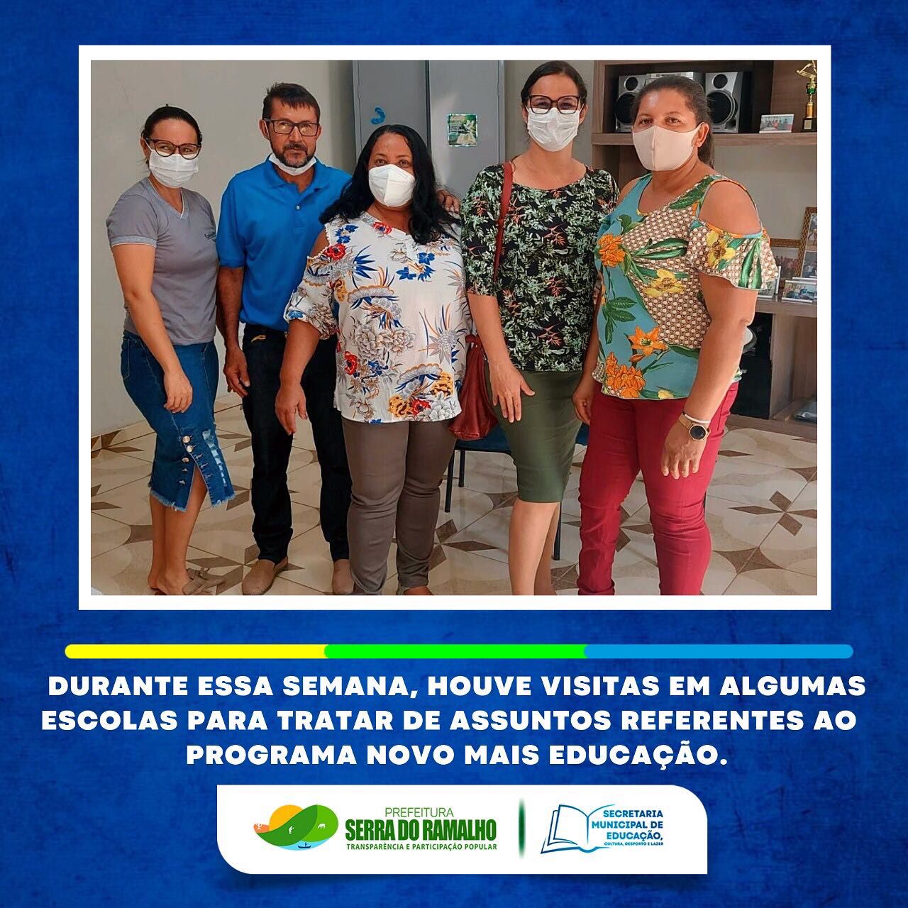 Durante essa semana, as coordenadoras Jucélia Bertholo Mariano e Vilma Cardoso realizaram visitas nas seguintes escolas: Escola João Paulo II - Agrovila 14, Escola Manoel Bandeira - Agrovila 22, Escola Joaquim José da Silva Xavier - Agrovila 13 e Escola J