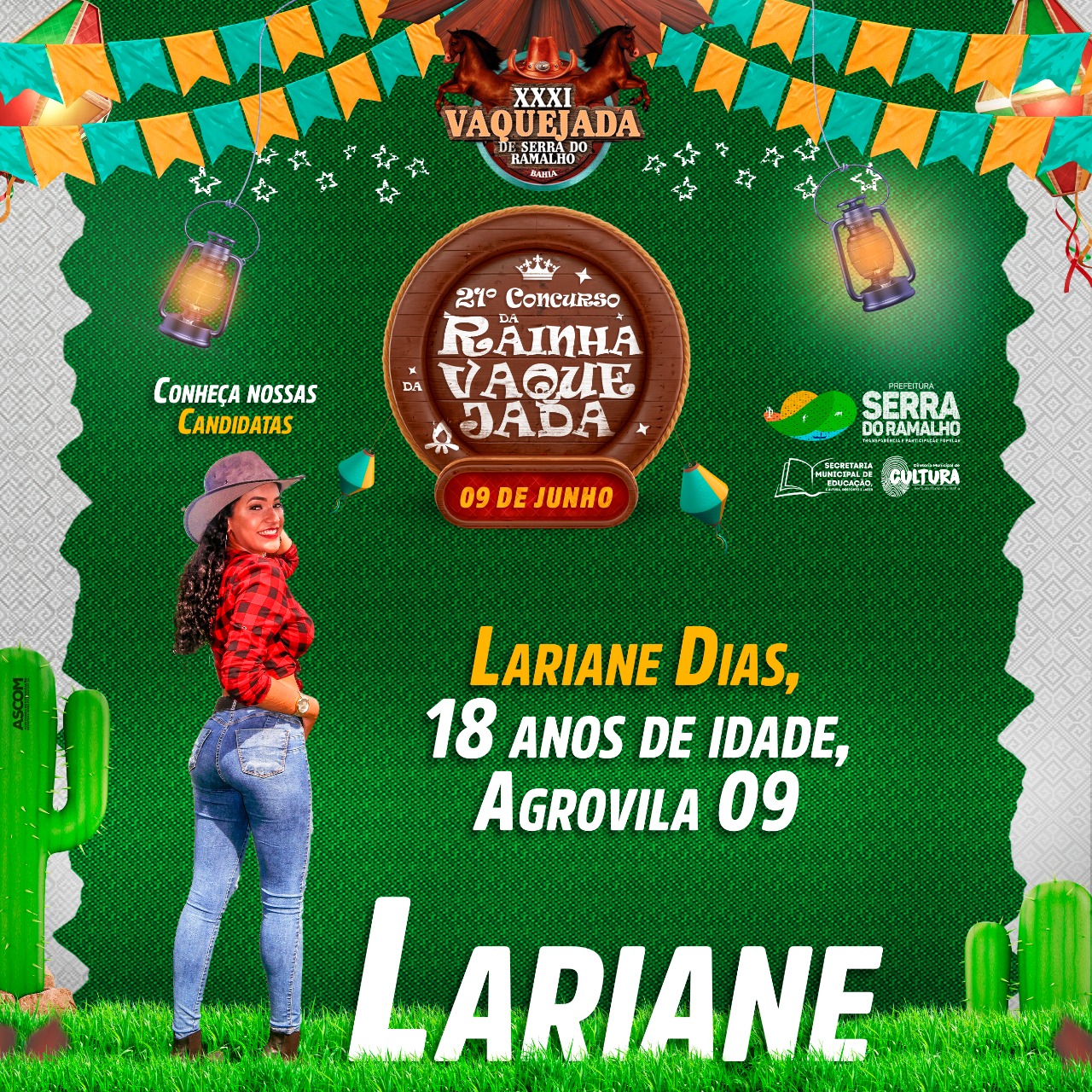 Conheça Lariane Dias, uma das nossas belíssimas candidatas ao título de Rainha da XXXI Vaquejada de Serra do Ramalho