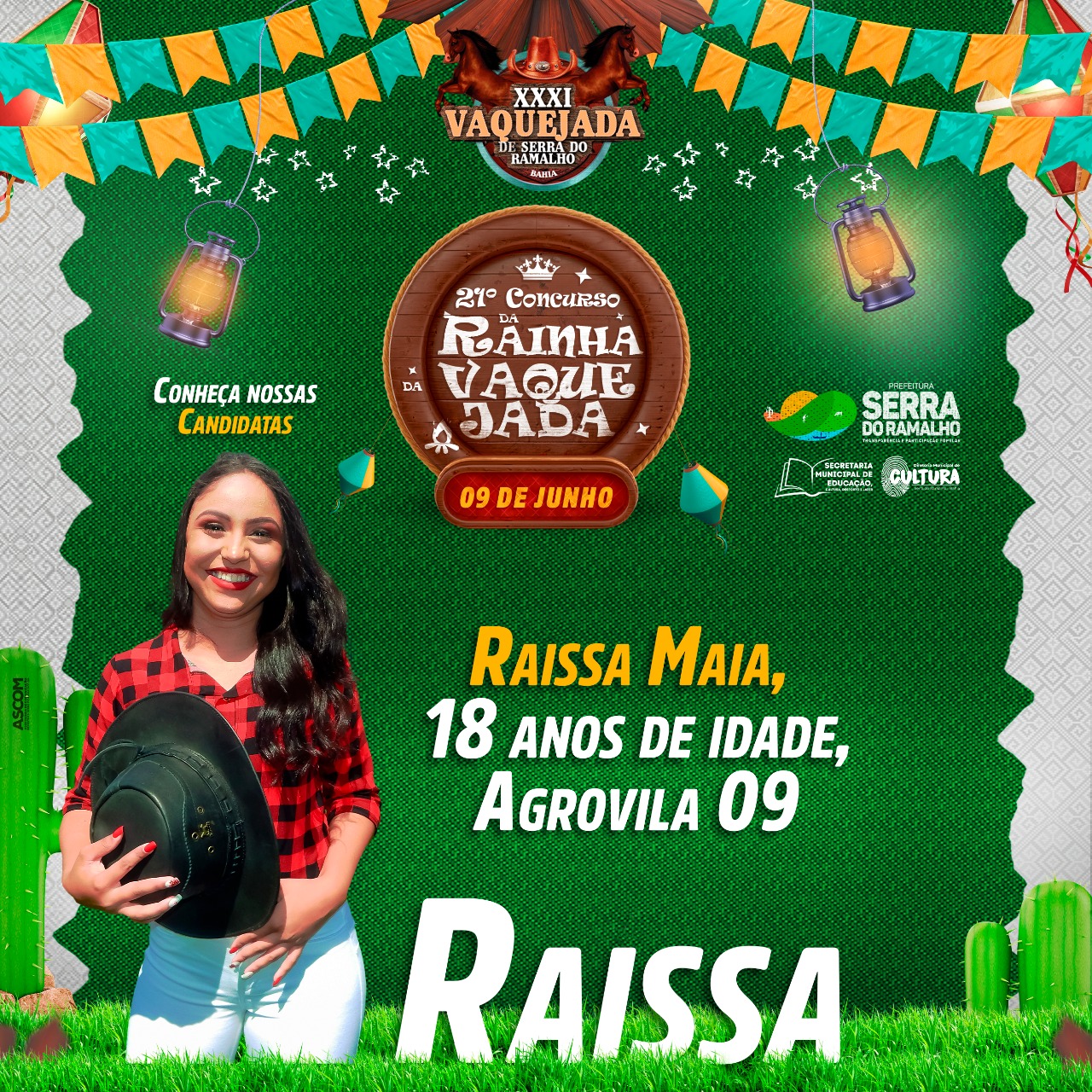 Conheça Raissa Maia, uma das nossas belíssimas candidatas ao título de Rainha da XXXI Vaquejada de Serra do Ramalho.