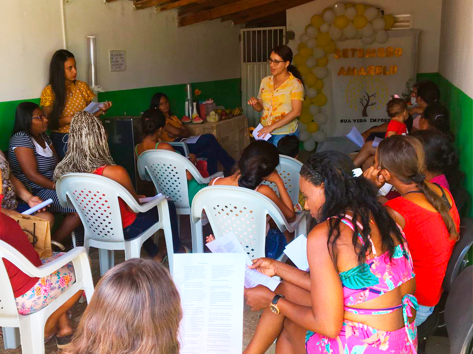A Secretaria de Saúde, por meio da ESF Luciene Brito da Silva, promoveu nesta semana uma roda de conversa acerca da Campanha Setembro Amarelo.