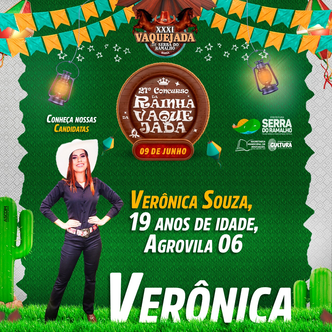 Conheça Verônica Souza, uma das nossas belíssimas candidatas ao título de Rainha da XXXI Vaquejada de Serra do Ramalho.