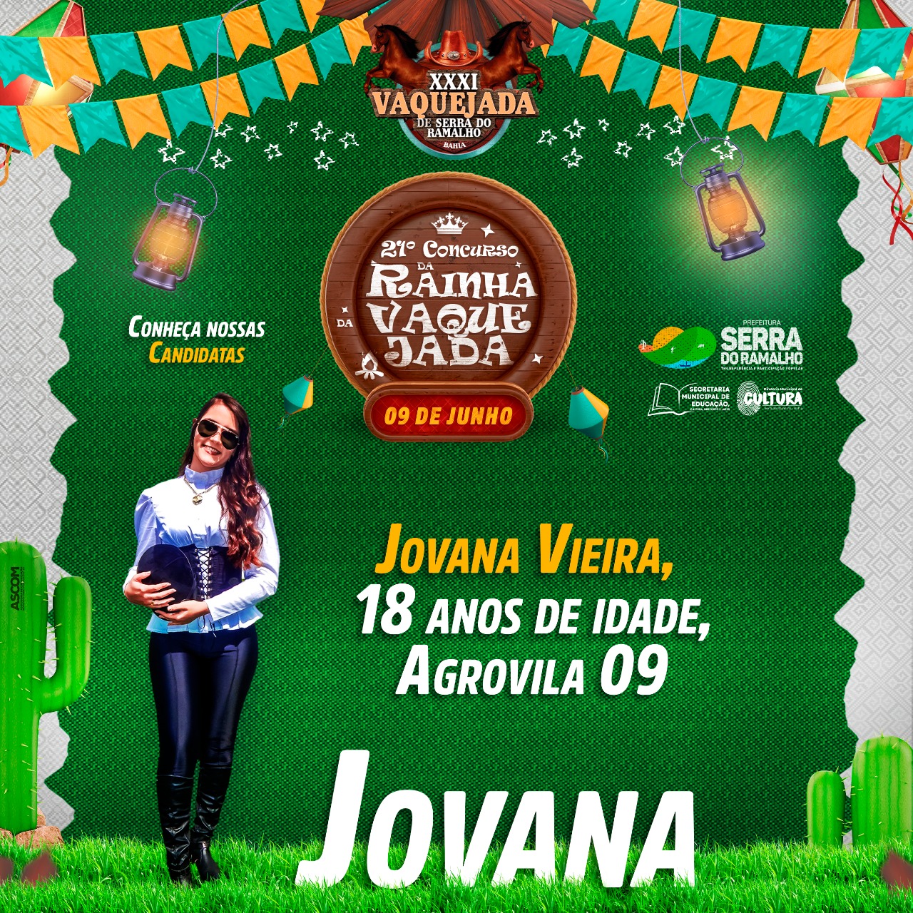 Conheça Jovana Vieira, uma das nossas belíssimas candidatas ao título de Rainha da XXXI Vaquejada de Serra do Ramalho.