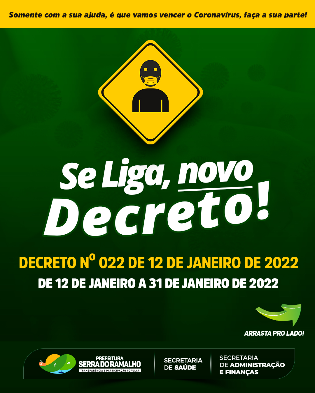 DECRETO Nº 022 de 12 de janeiro de 2022
