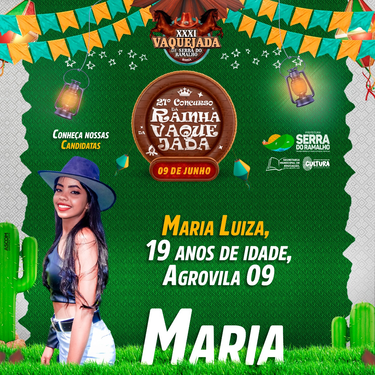 Conheça Maria Luiza, uma das nossas belíssimas candidatas ao título de Rainha da XXXI Vaquejada de Serra do Ramalho.