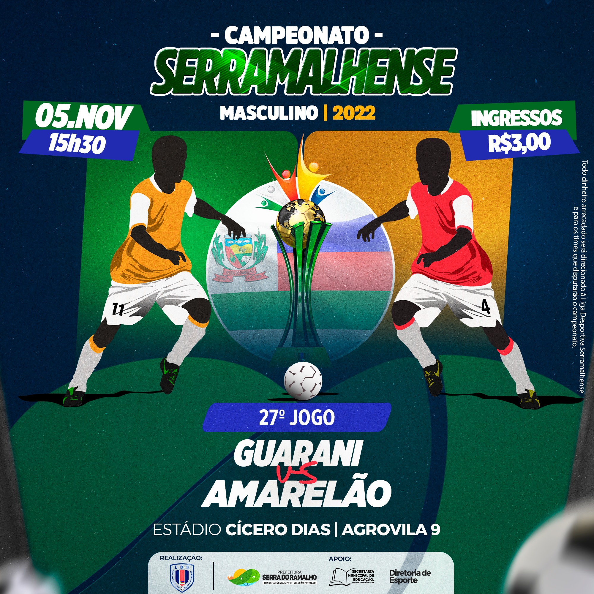 Se liga, neste fim de semana teremos mais partidas do Campeonato Serramalhense de Futebol Masculino!!!