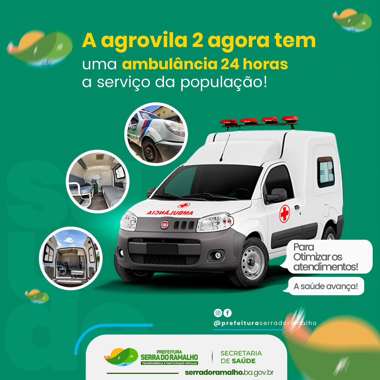 A Agrovila 02 agora tem uma ambulância disponível 24h, a serviço da população!