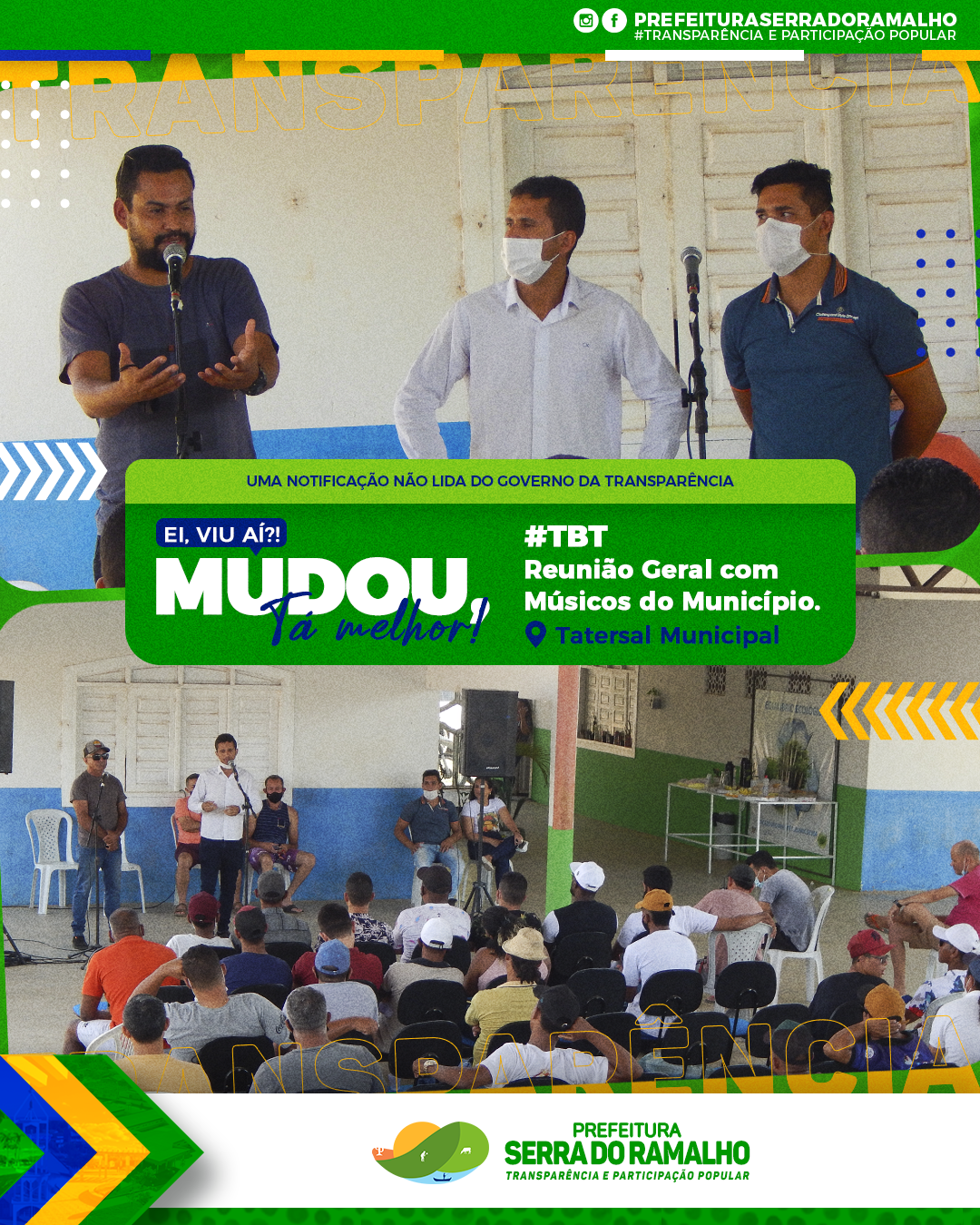 TBT DA TRANSPARÊNCIA: No último dia 02, a gestão municipal realizou reunião geral com os músicos do município para planejamento de ações culturais.